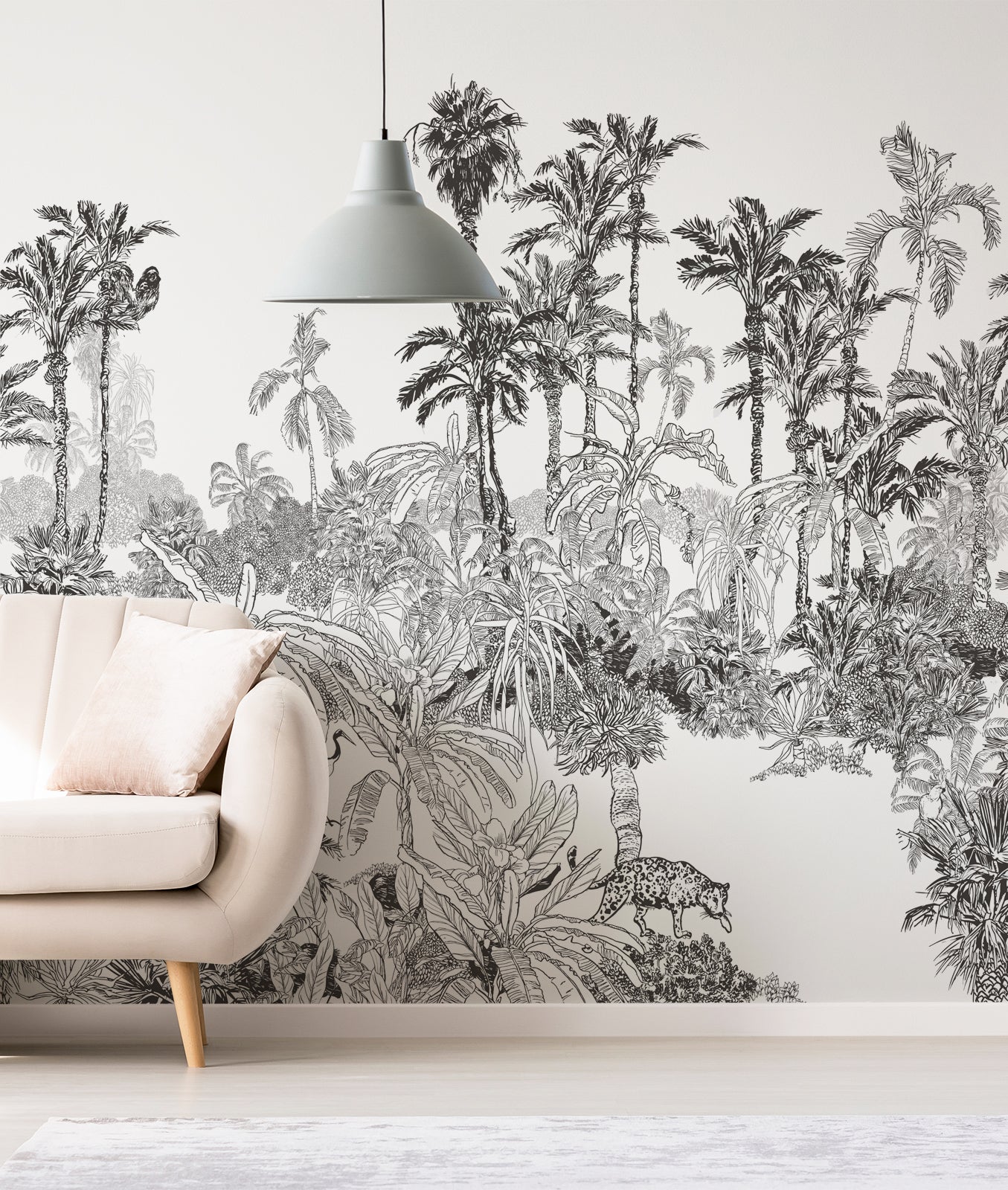 Ink Art Palm Trees Wallpaper