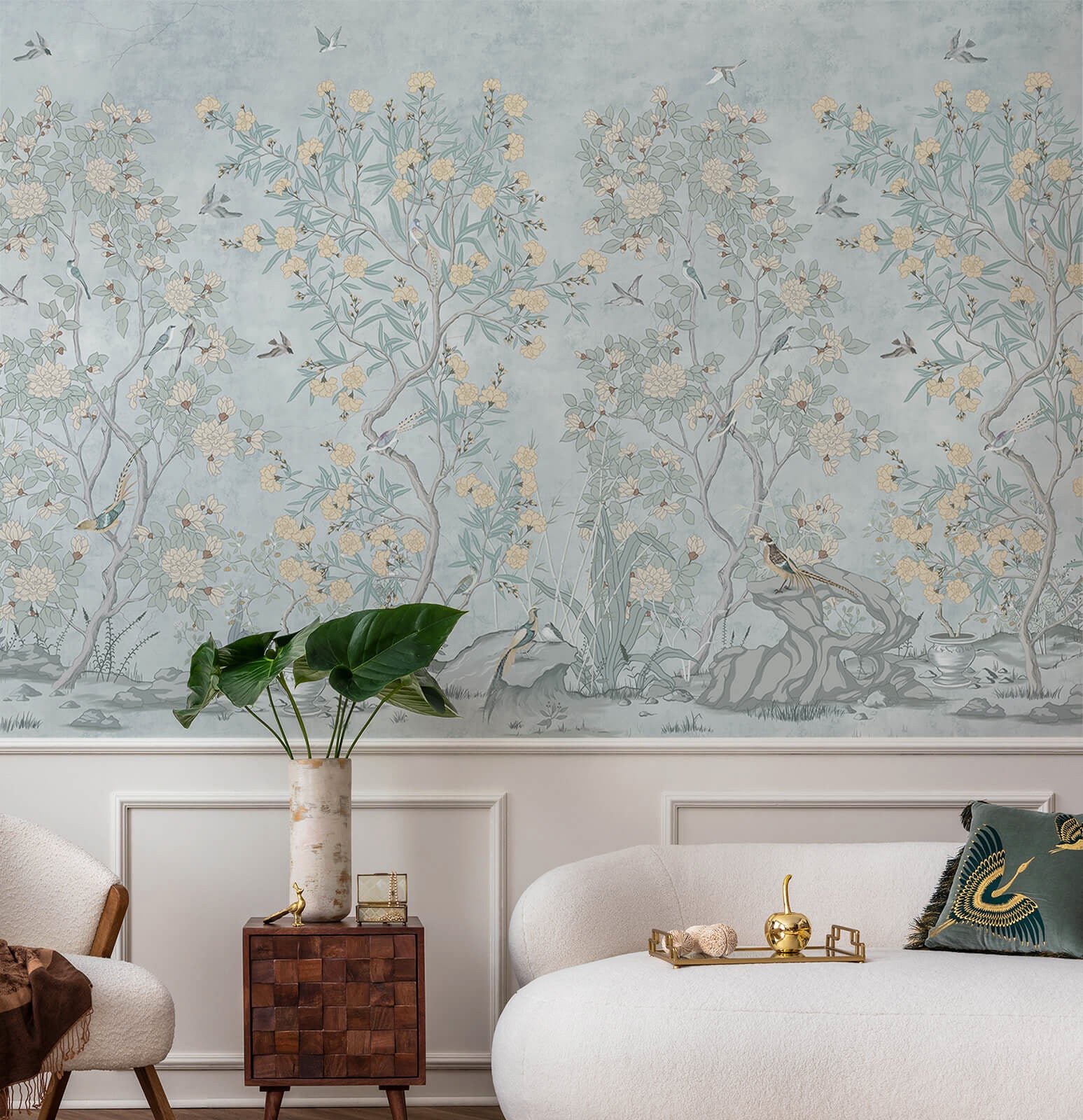 Chinoiserie Vintage Mural Wallpaper