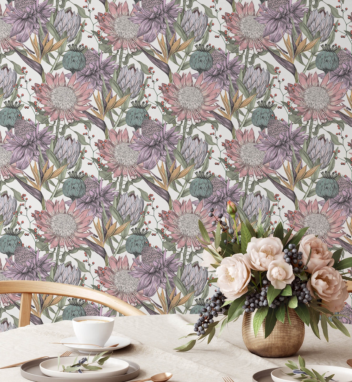 Vintage Seamless Floral Wallpaper