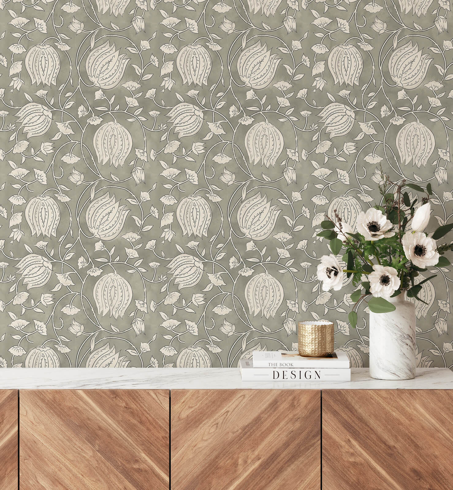 Boho Retro Style Wallpaper