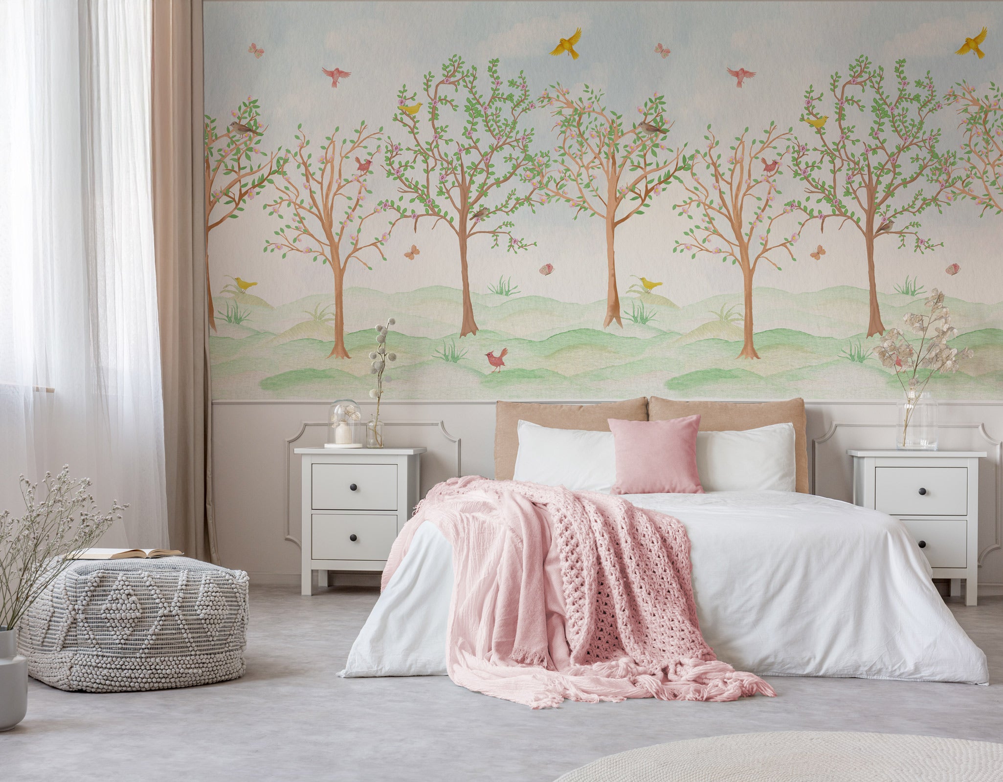 Blooming Vintage Garden Wallpaper