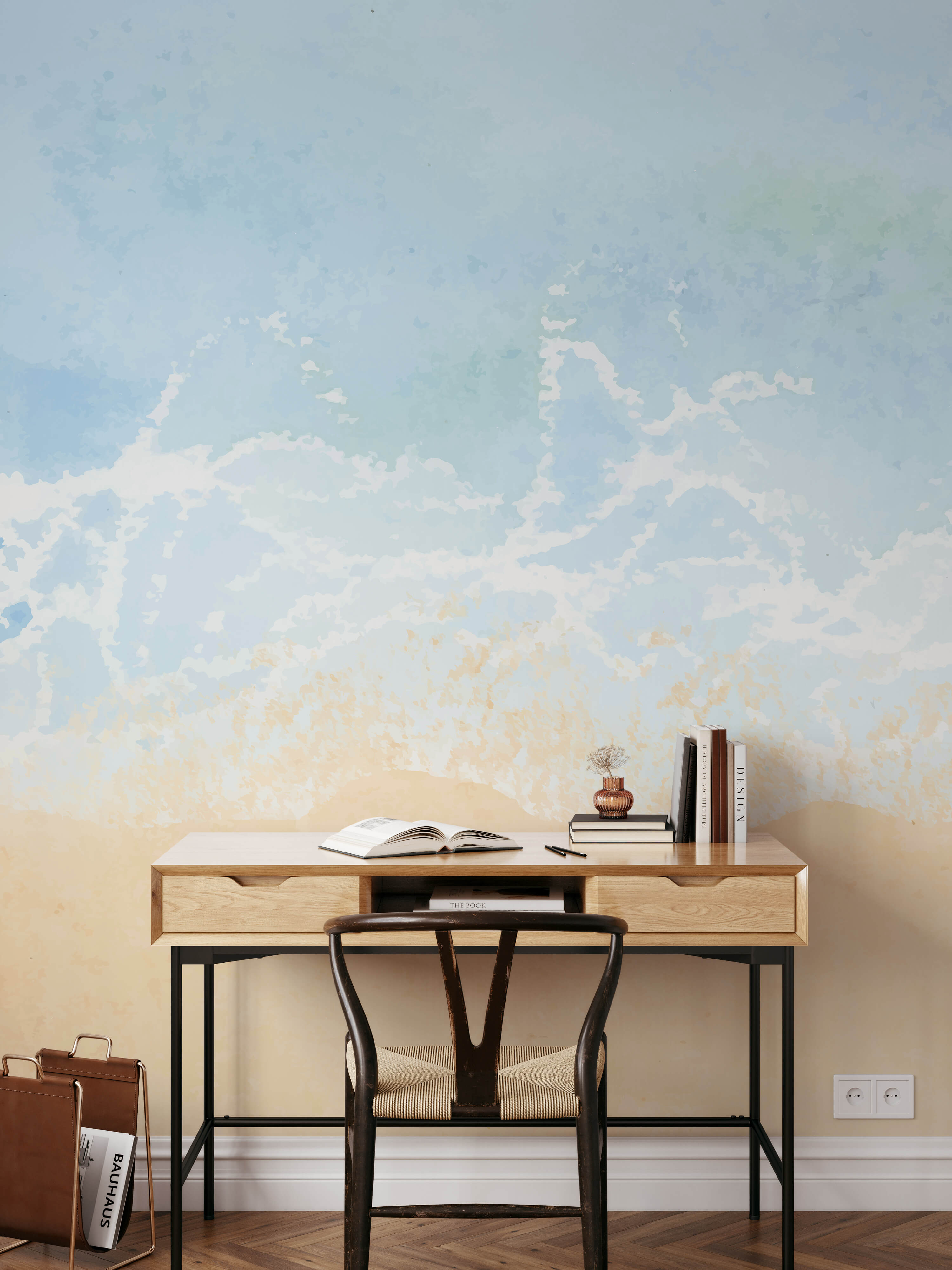 Blue Ocean Wave Beach Wallpaper for Walls