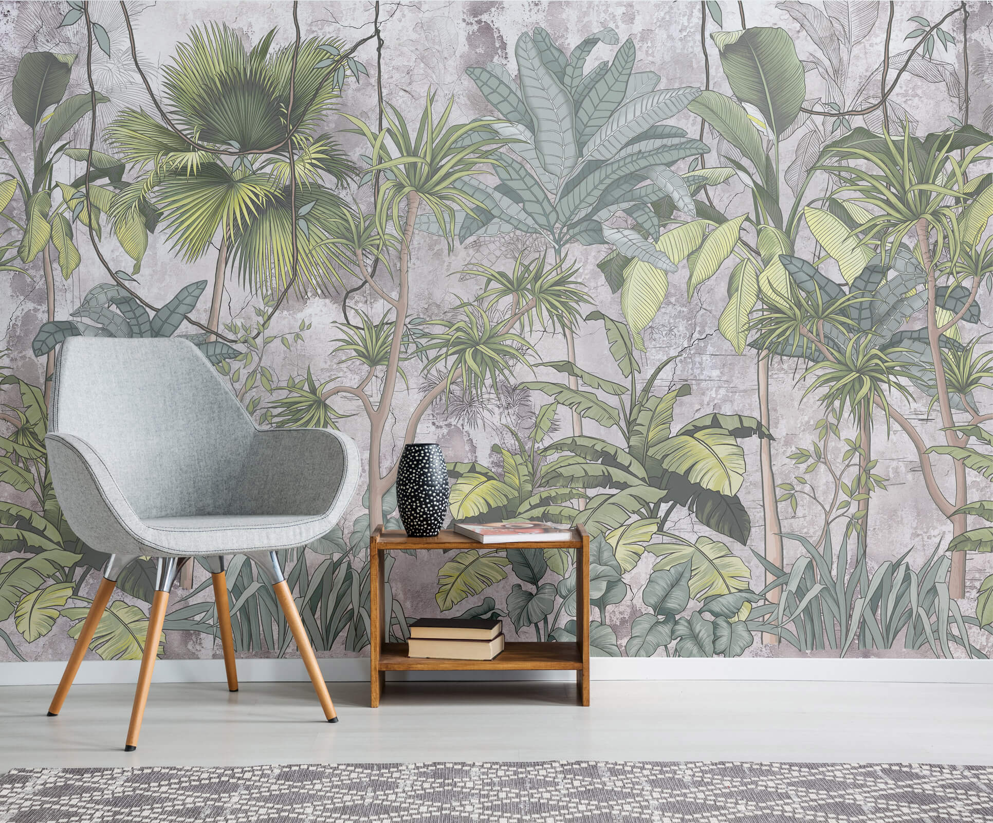 Tropical Large Mural Modern Wallpaper