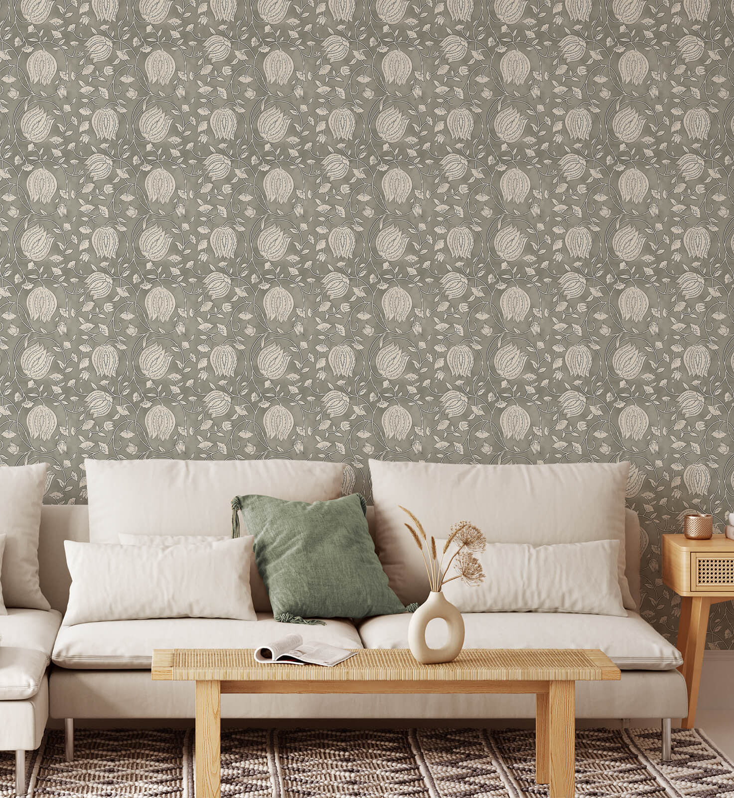Boho Retro Style Wallpaper