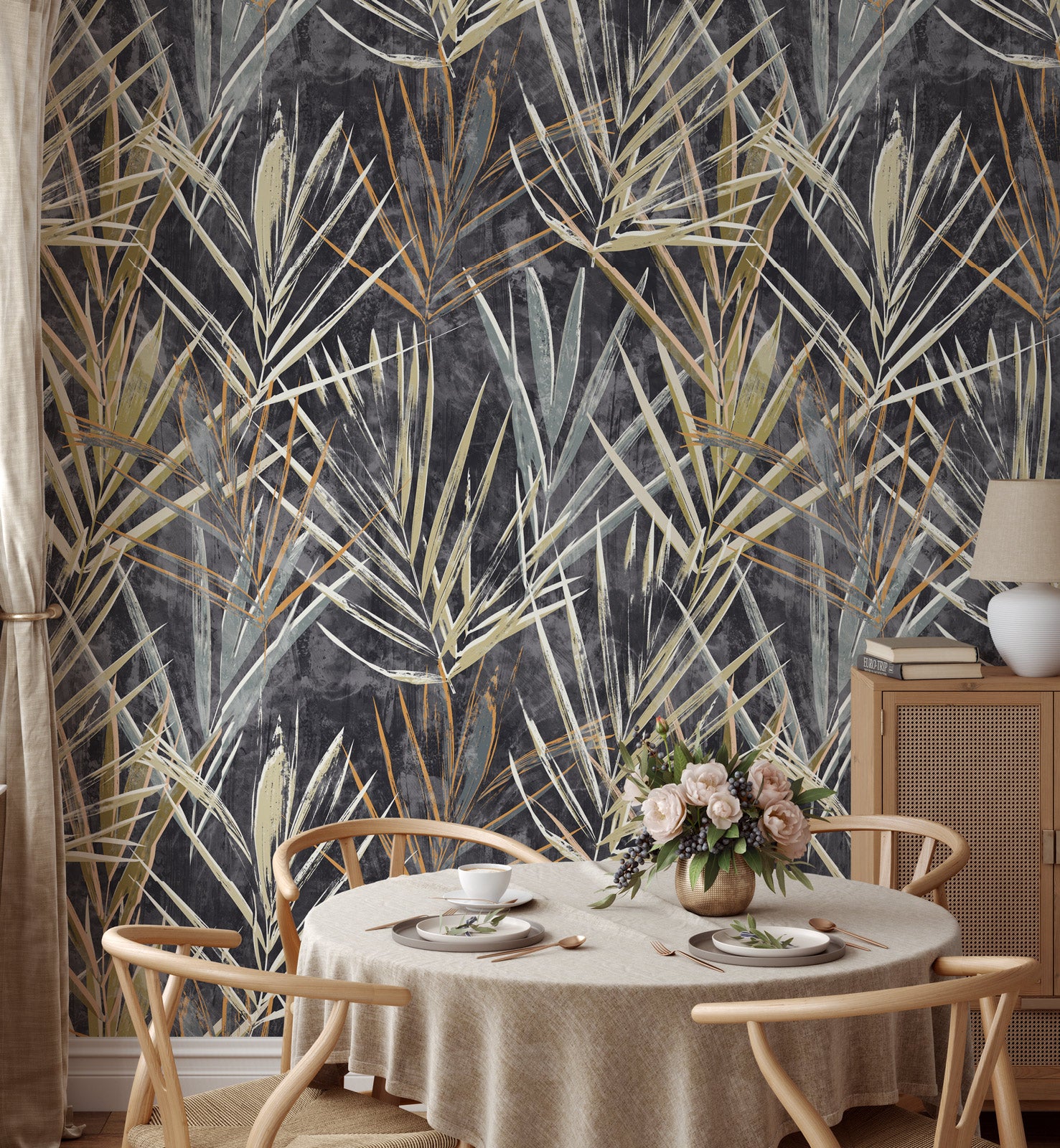 Palm Leave Botanical Wallpaper