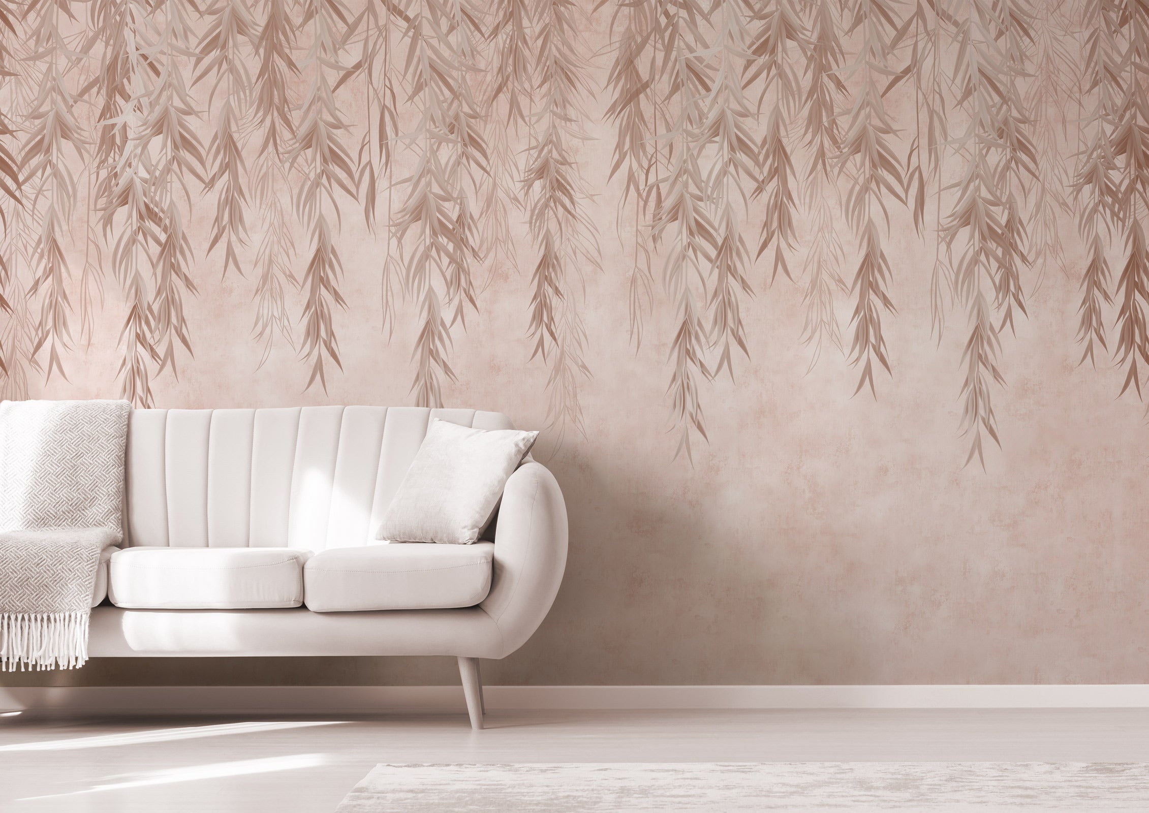 Willow Rain Branches Wallpaper