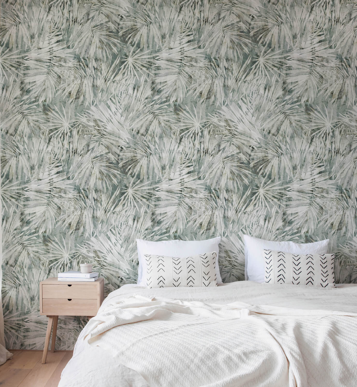 Hand Painted Palm Wallpaper