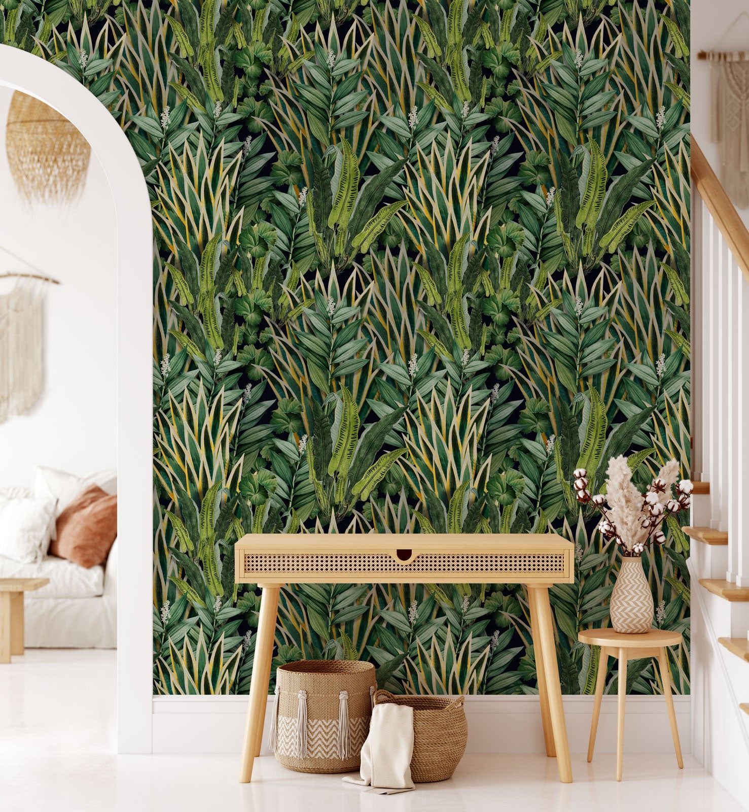 Retro Tropical Style Wallpaper