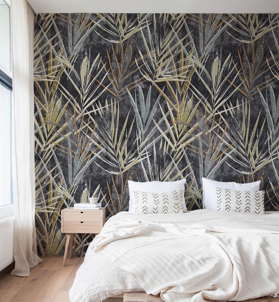 Palm Leave Botanical Wallpaper