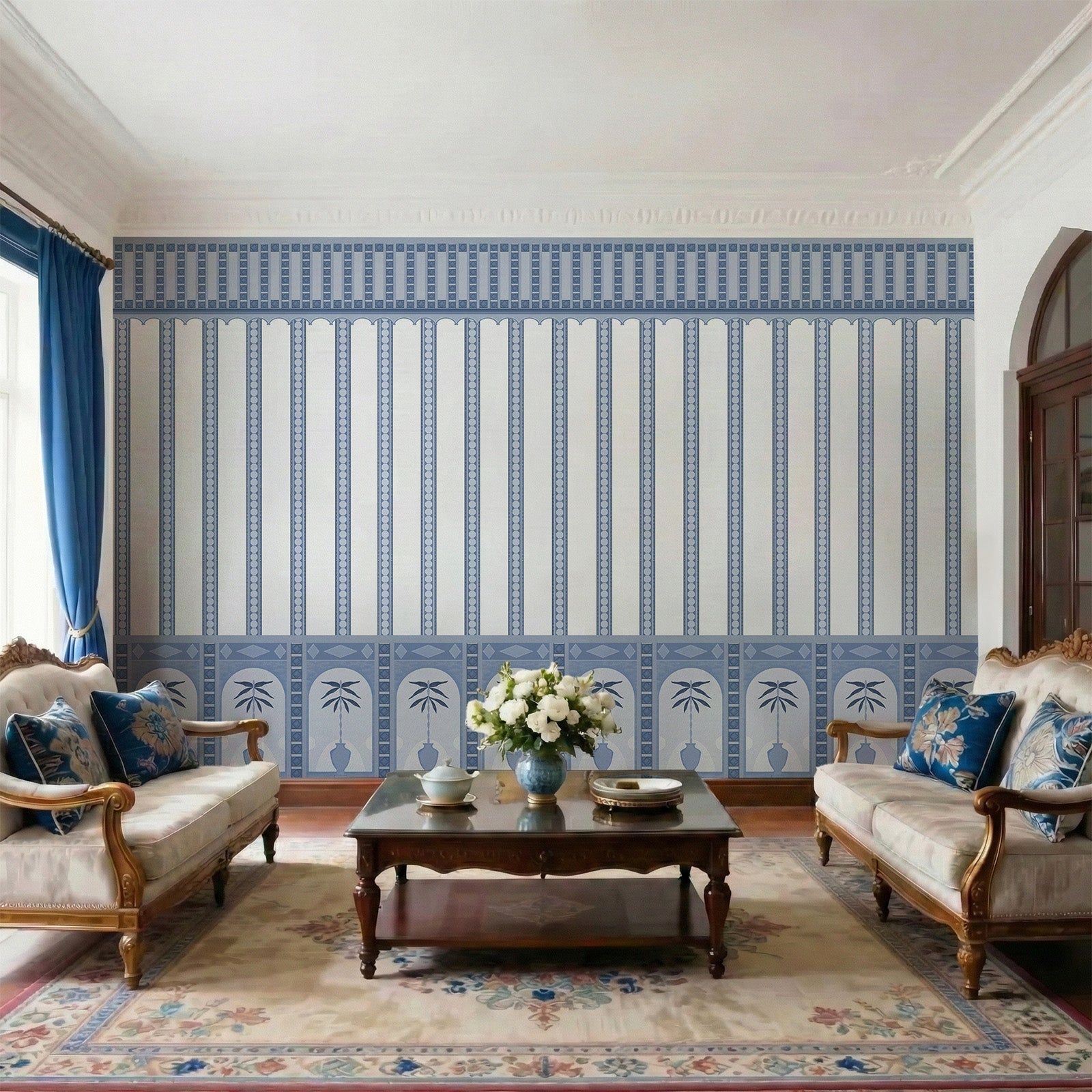 Ethnic Indian Strip Wallpaper