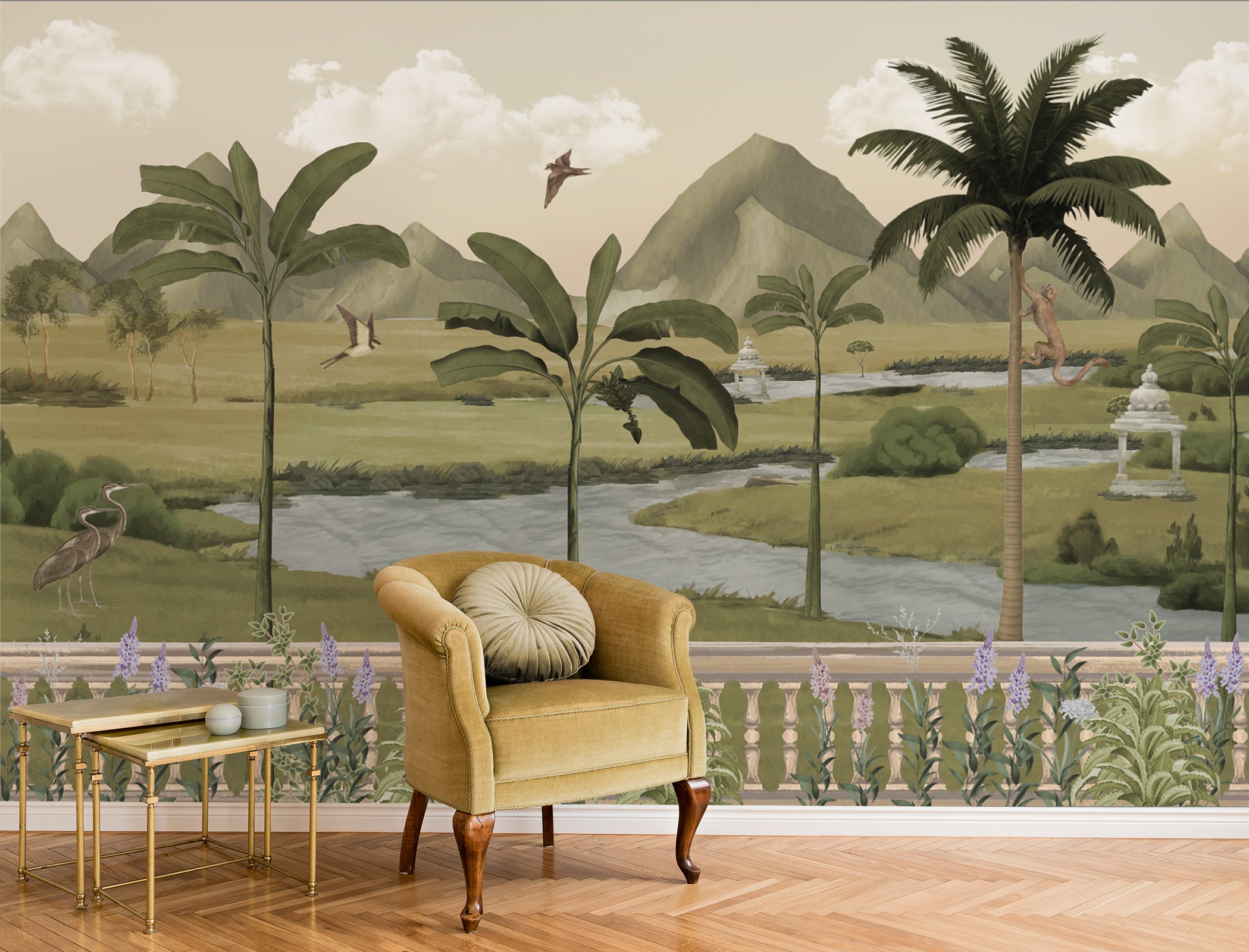 Tropical Palm Tree Jungle Wallpaper