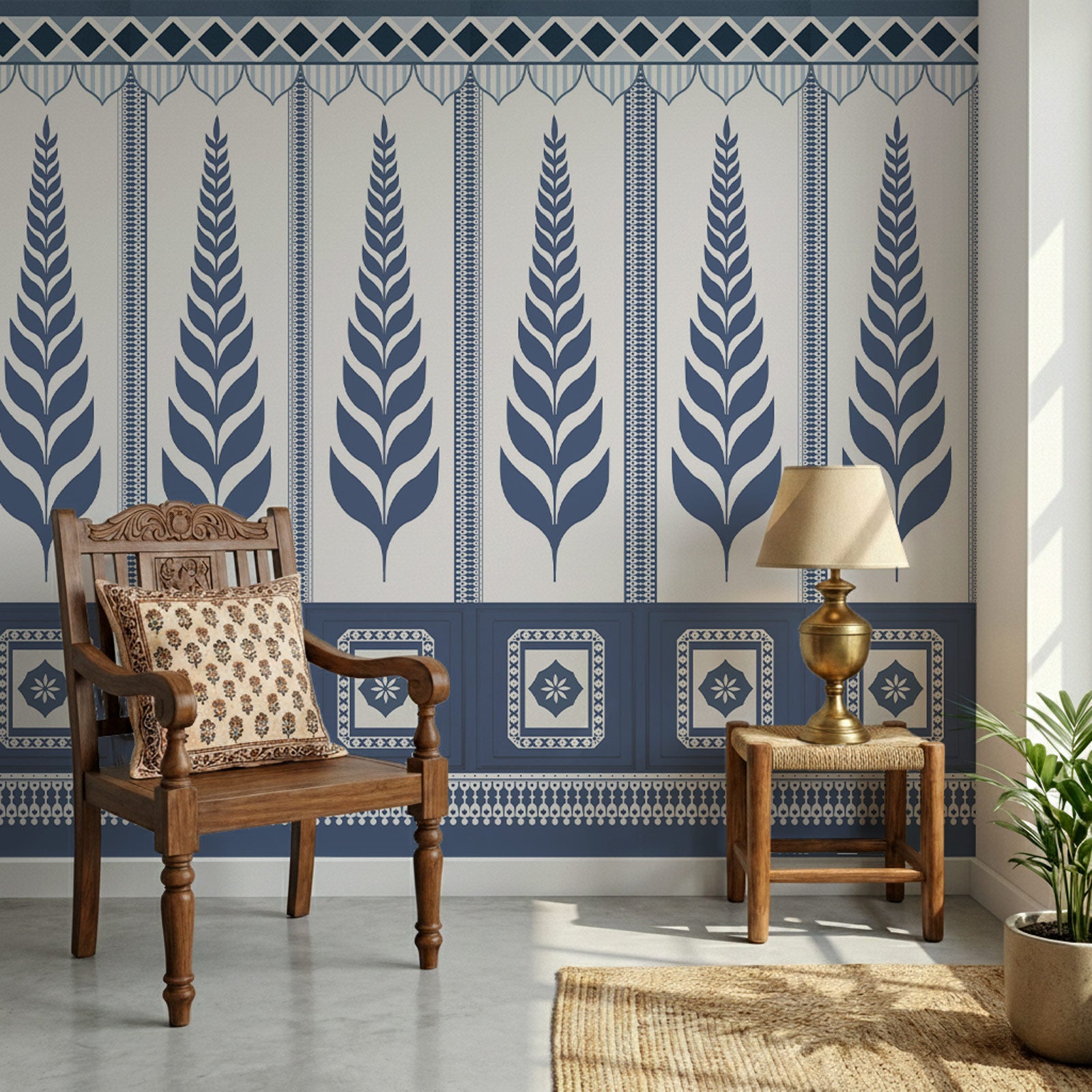 Traditional Indian Leaf Wallpaper