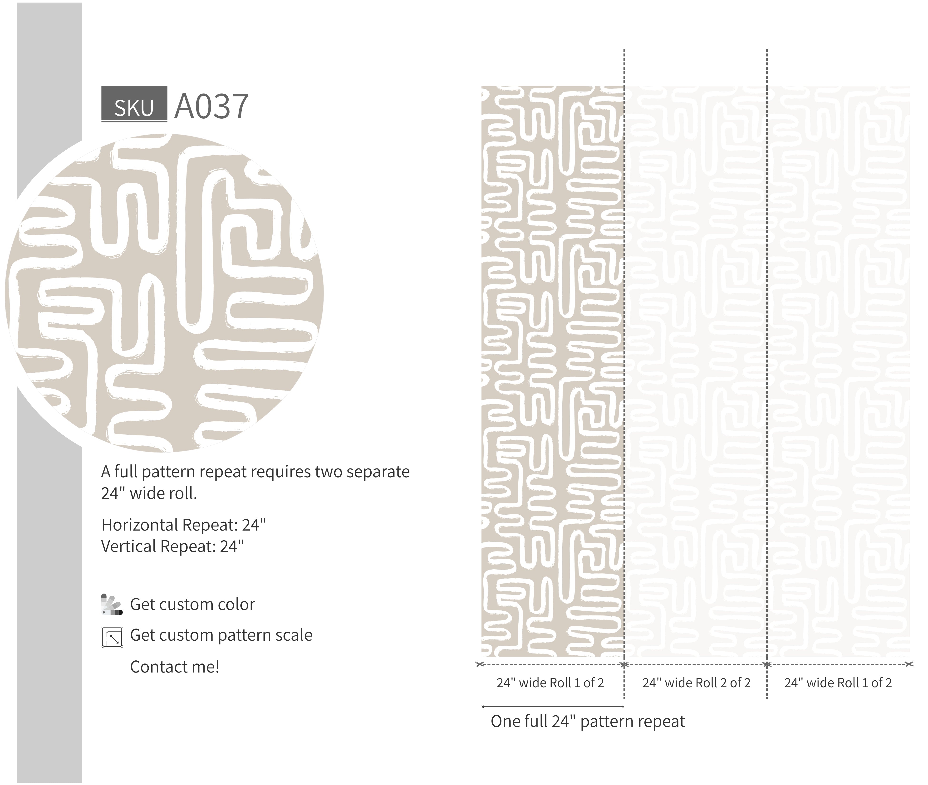 Neutral Beige Line Wallpaper by Walltrendz