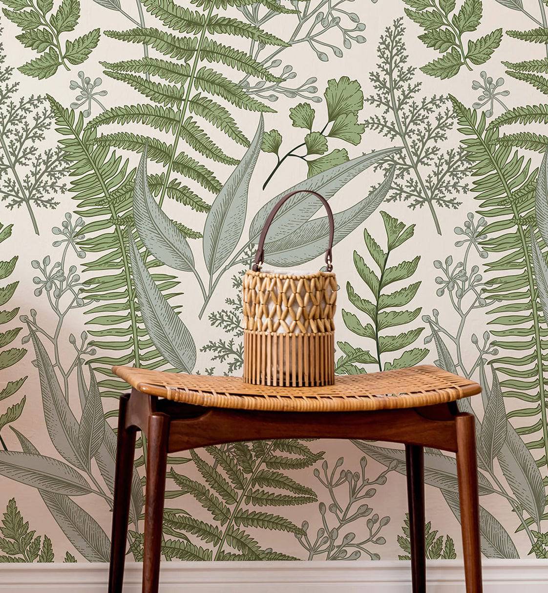 Vintage Plants Removable Floral Wallpaper | Walltrendz