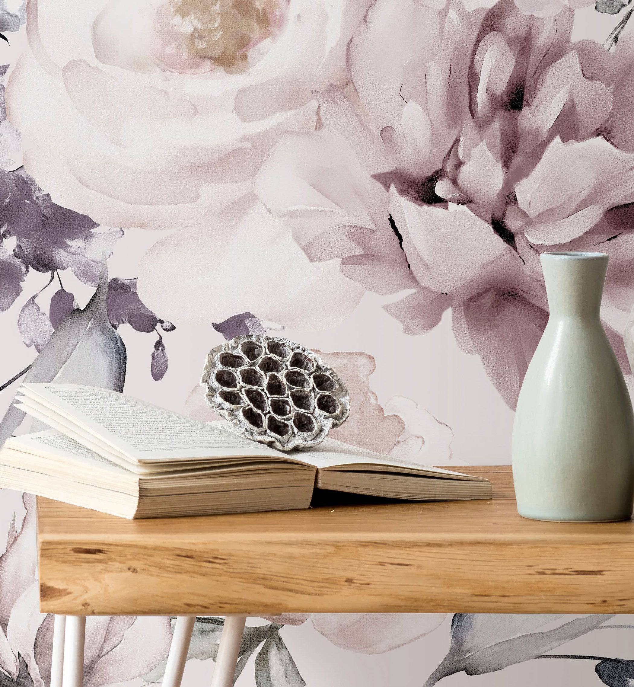 Peonies Floral Wallpaper