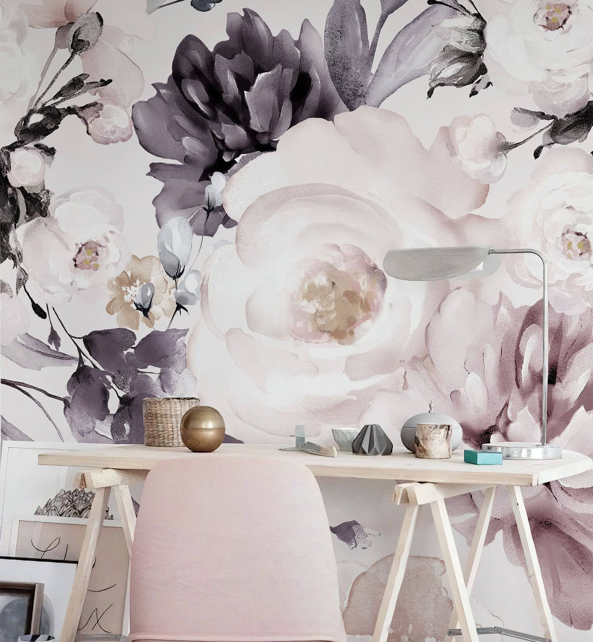 Large Floral Wallpaper