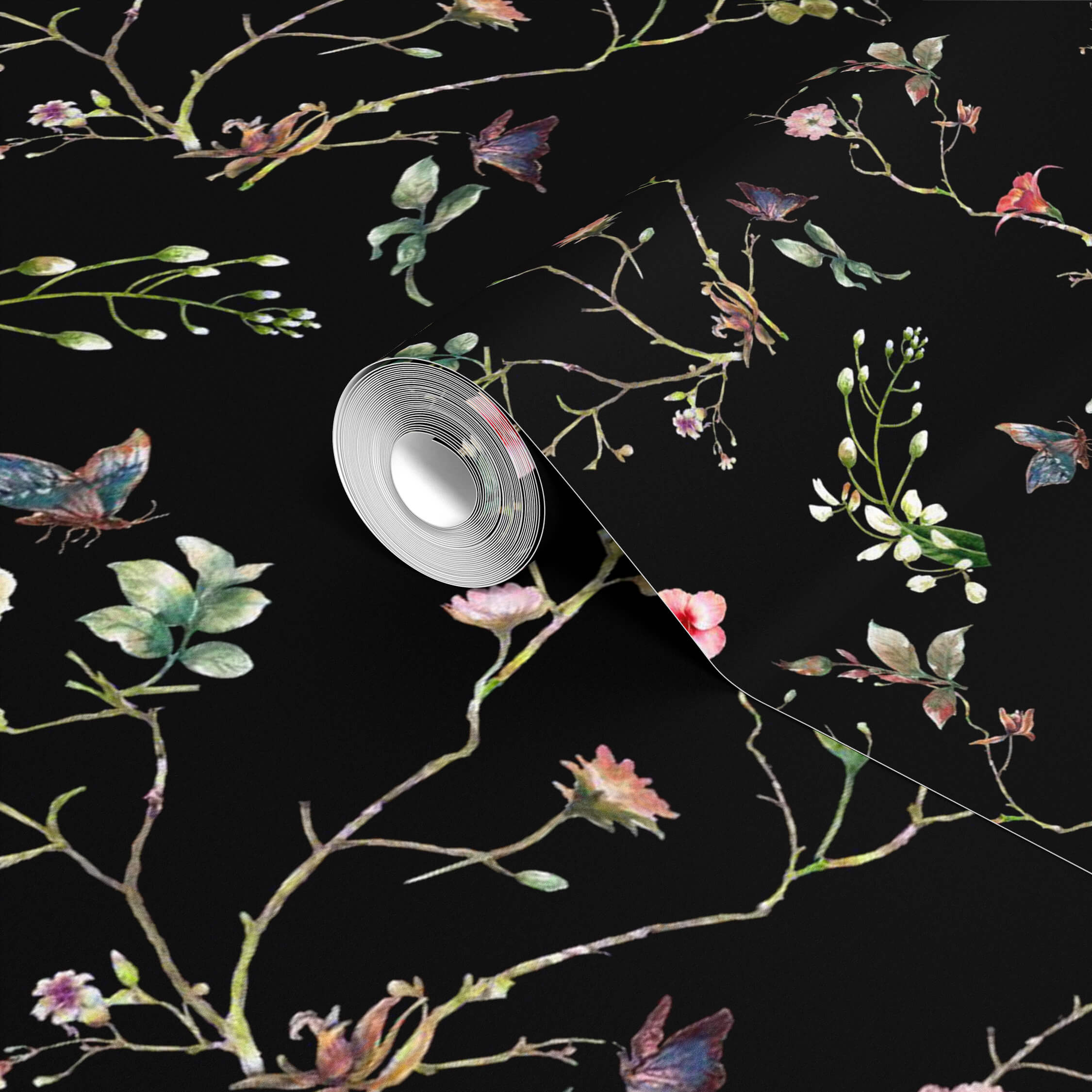 Black wallpaper design for modern and edgy interiors