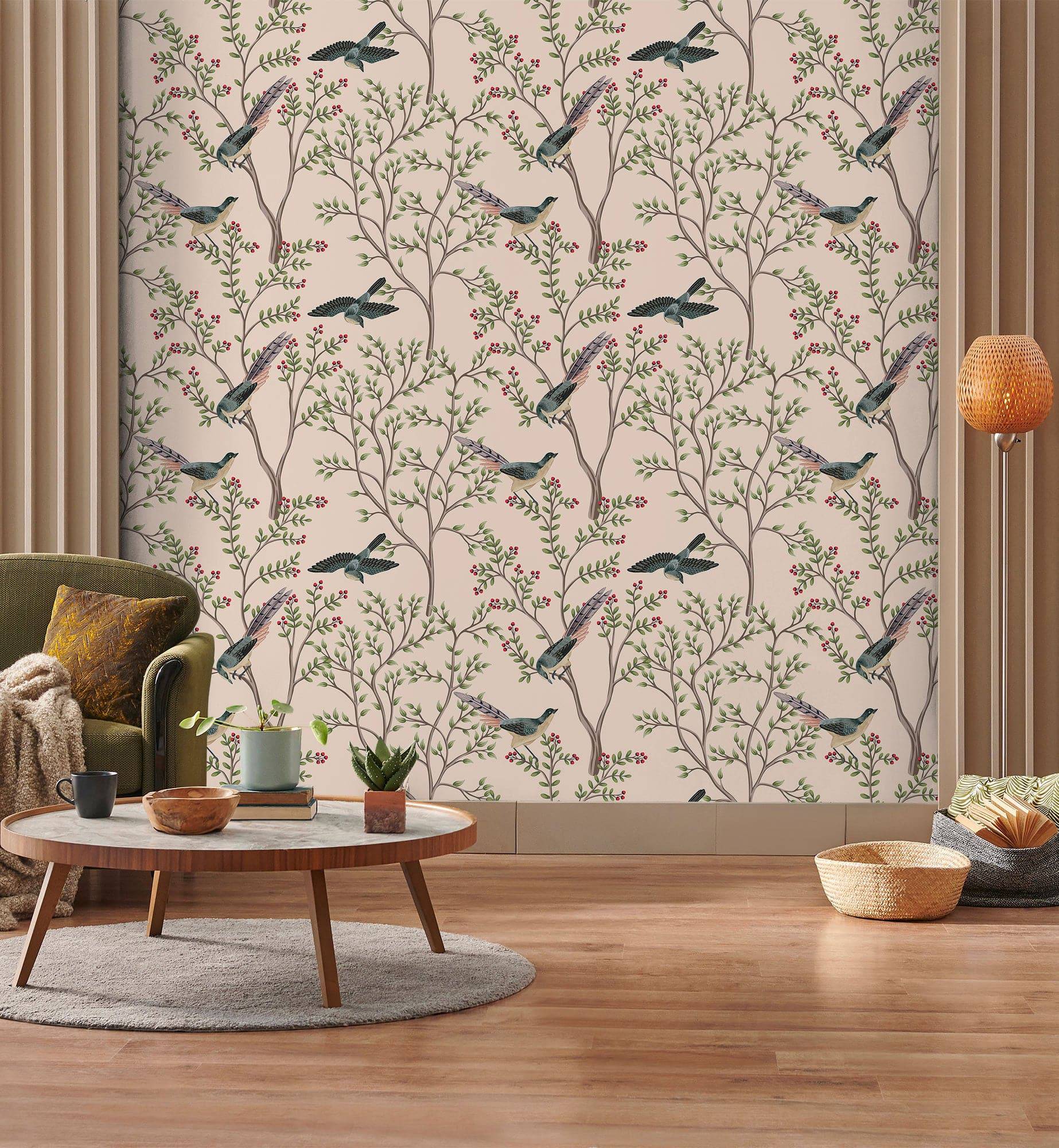 Birds Tree Branch Wallpaper for Walls