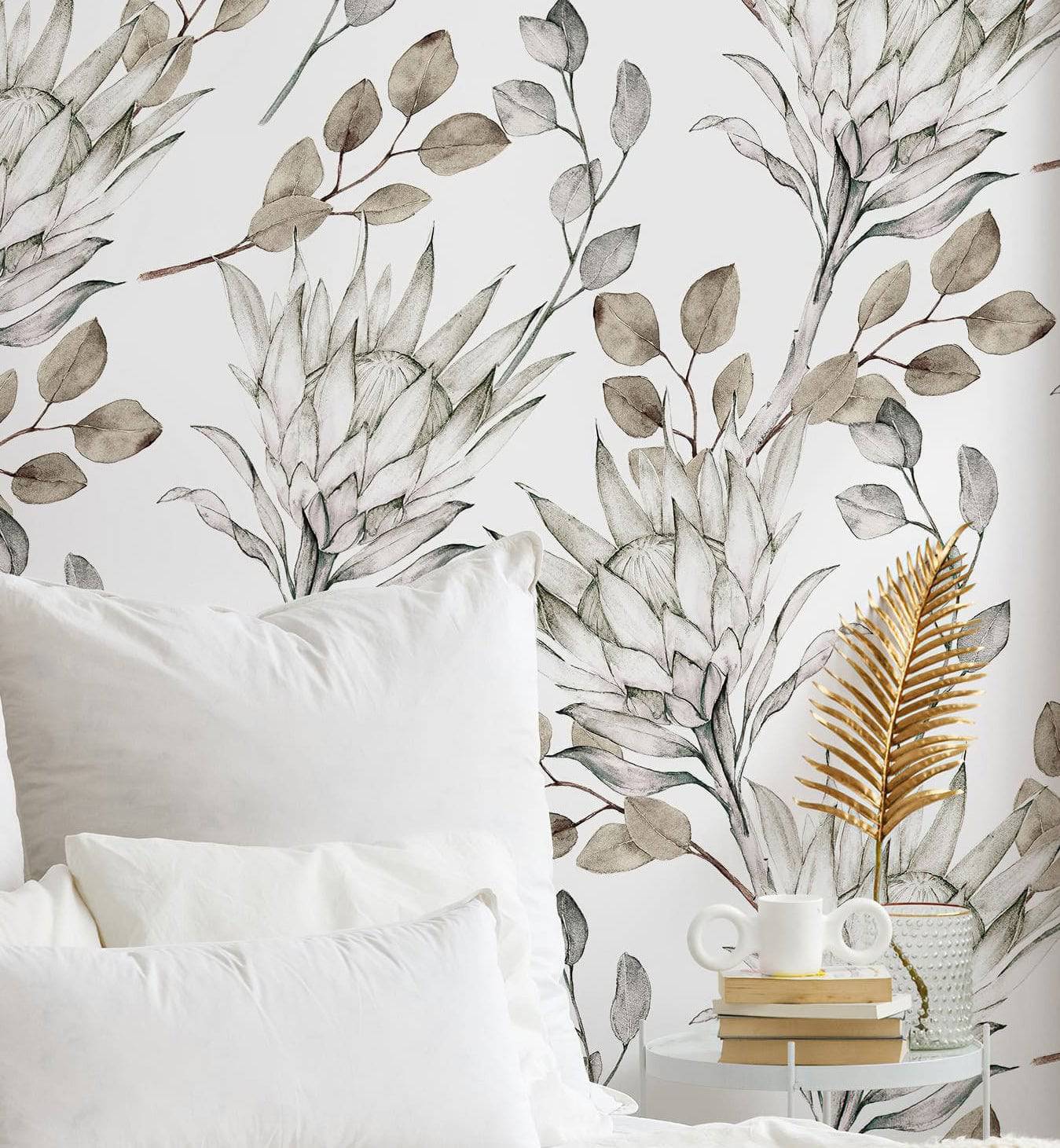 Watercolor Eucalyptus Leaves Wallpaper