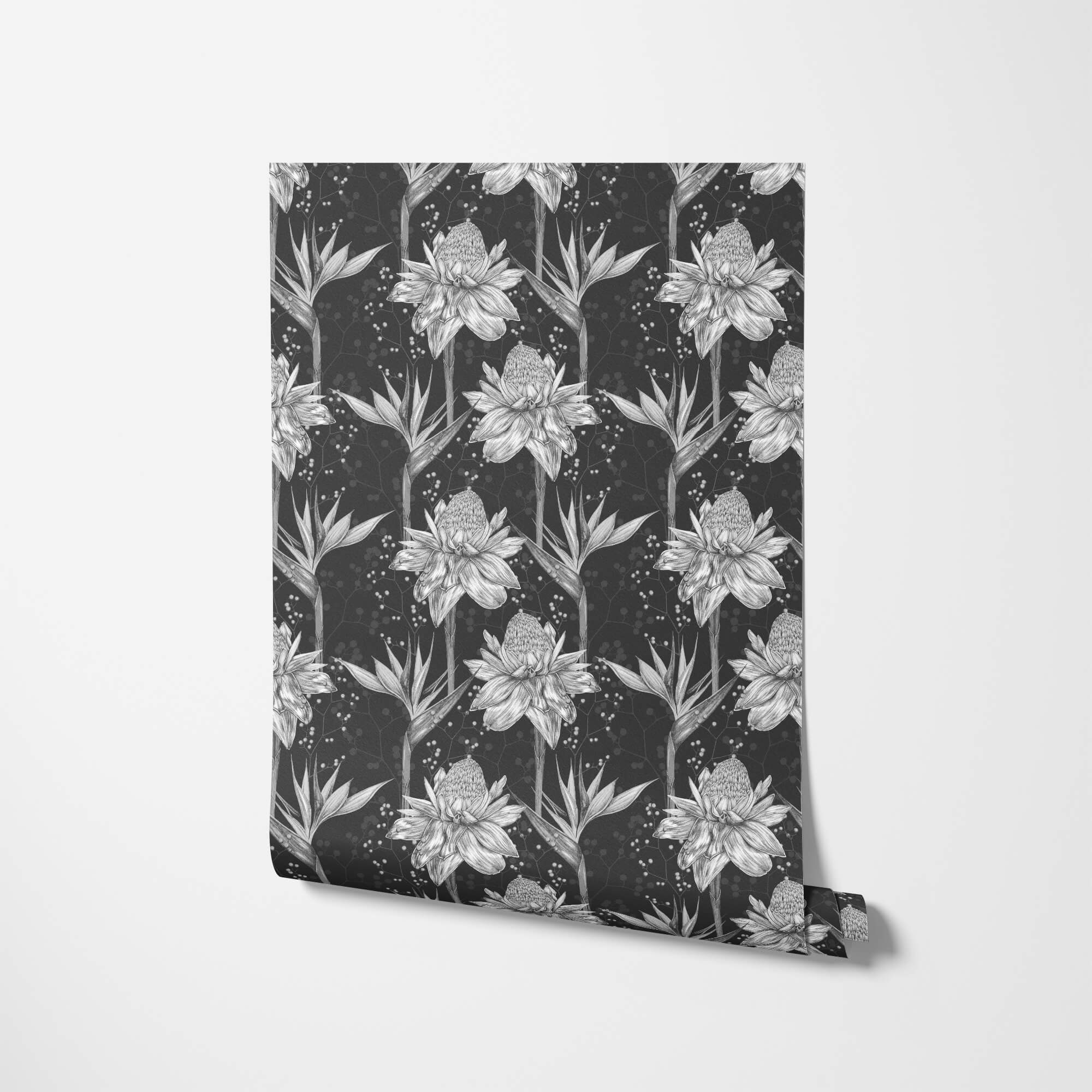 Tropical Exotic Floral Wallpaper