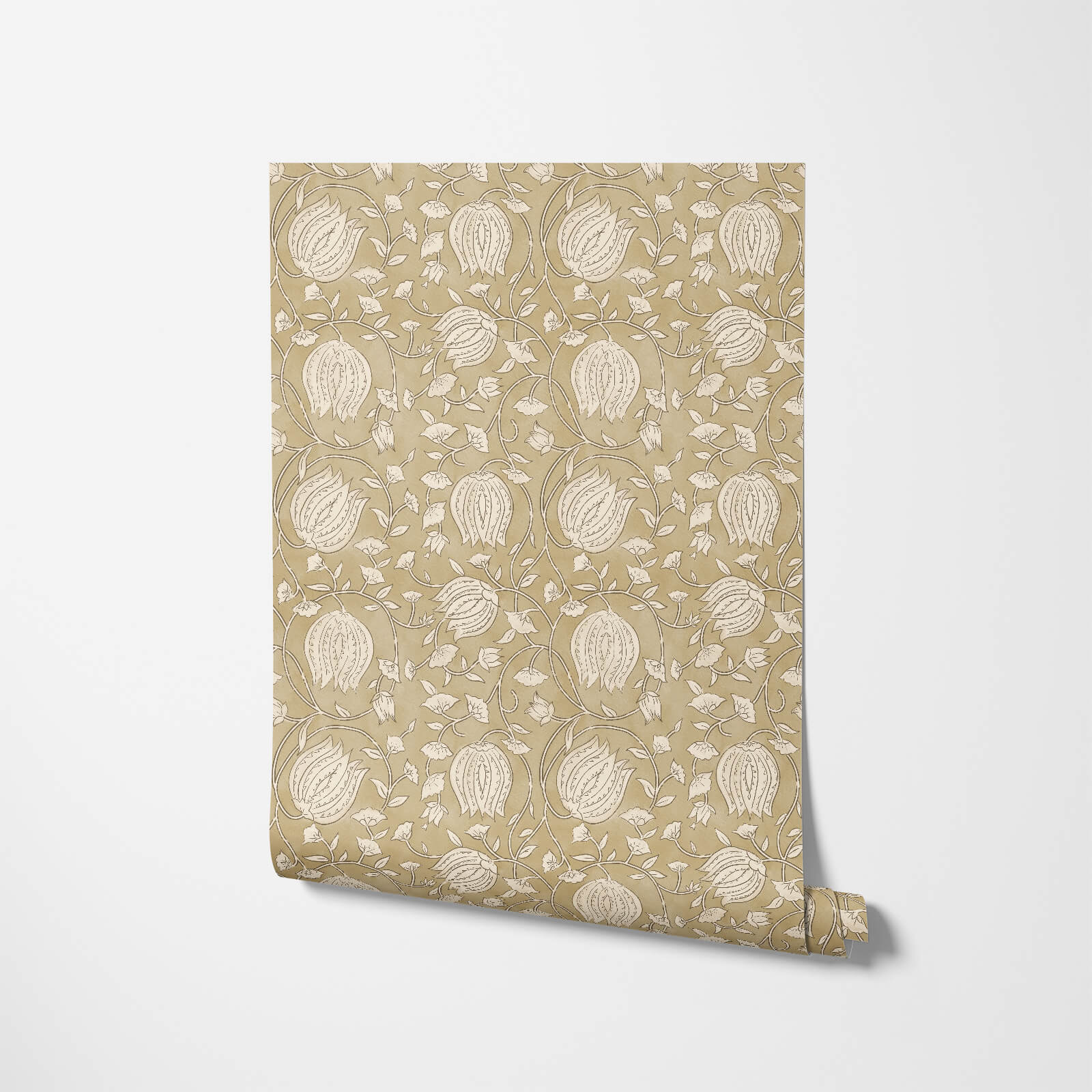 Gardenia Retro Boho Wallpaper