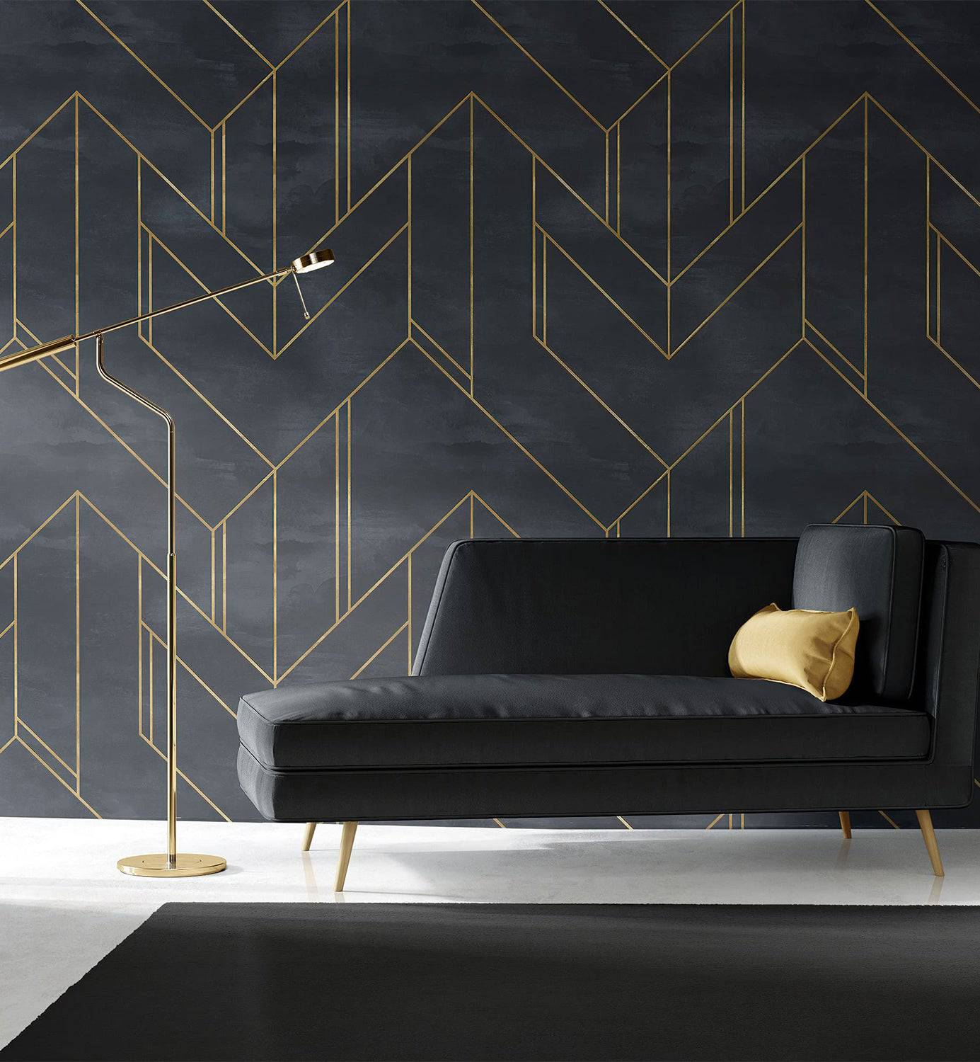 Lines Art Geometric Wallpaper for Living Room