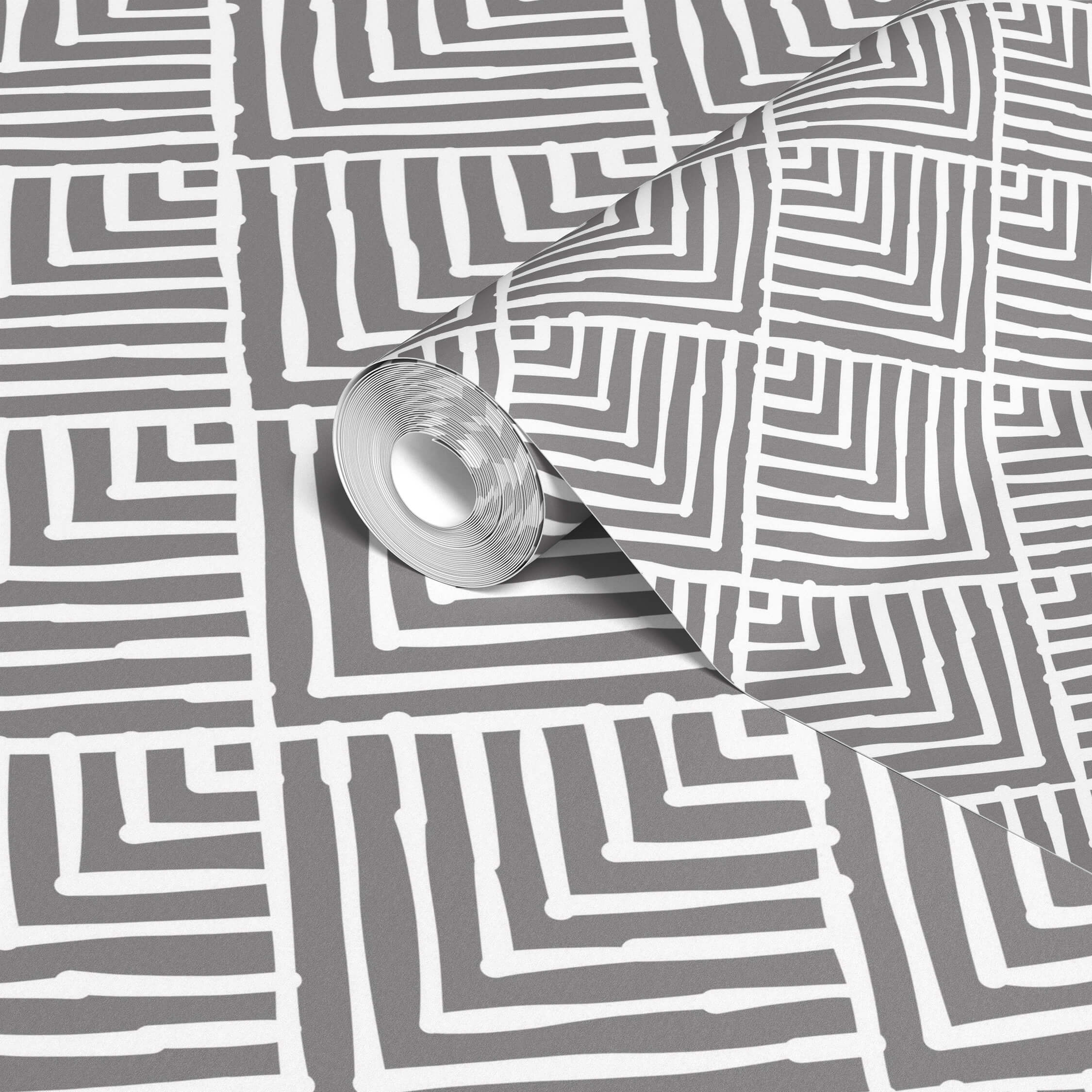 Gray wallpaper design for versatile interiors