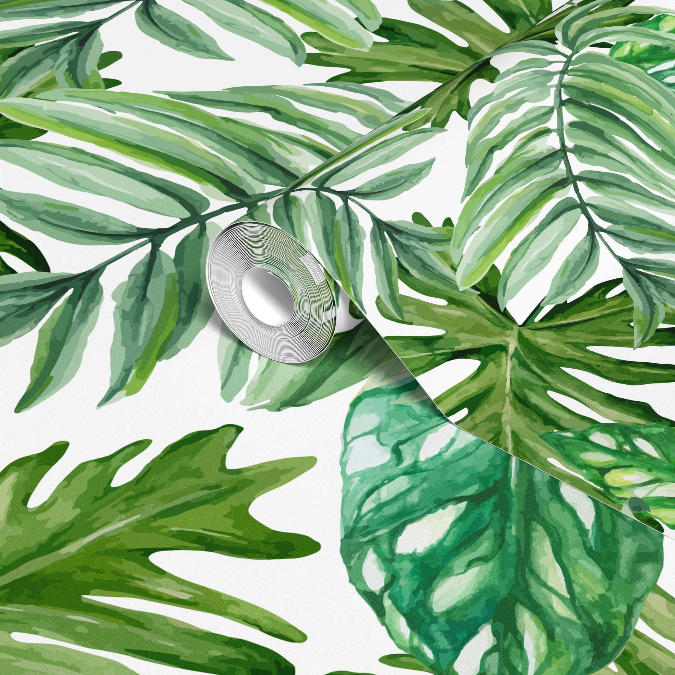 Green wallpaper design for calming environments