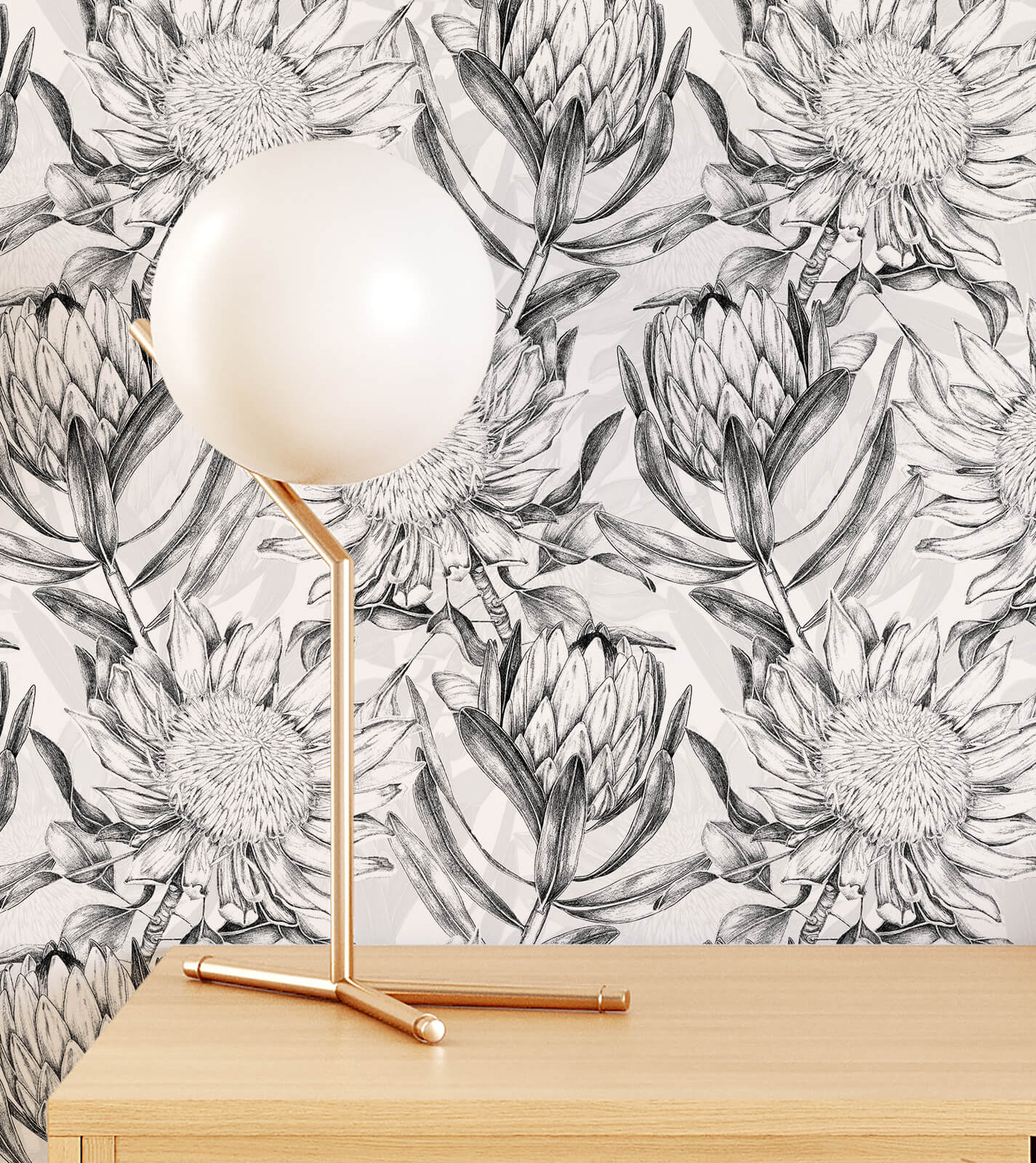 Protea Flowers Floral Wallpaper