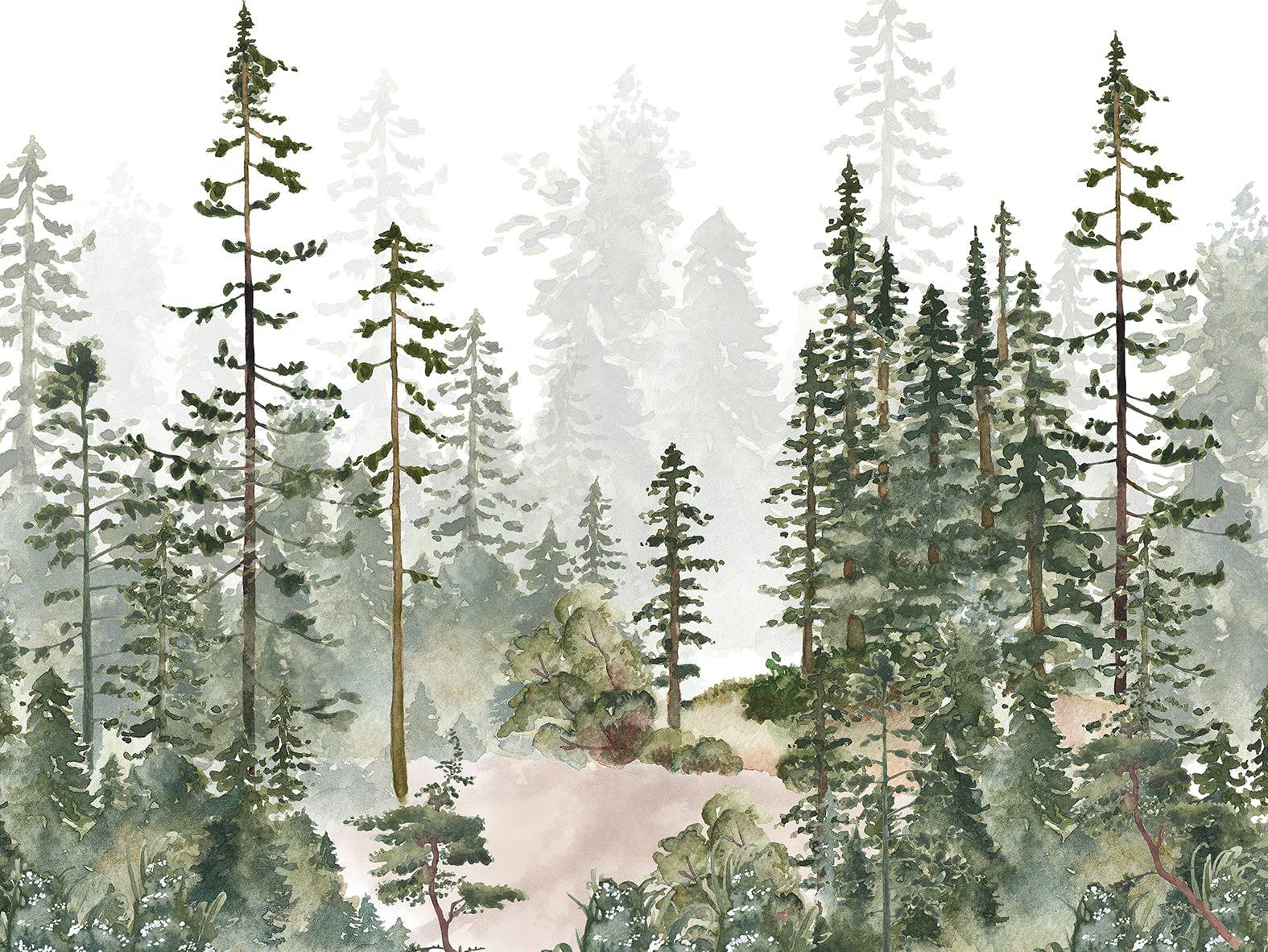 Pine Tree Kids Room Wallpaper