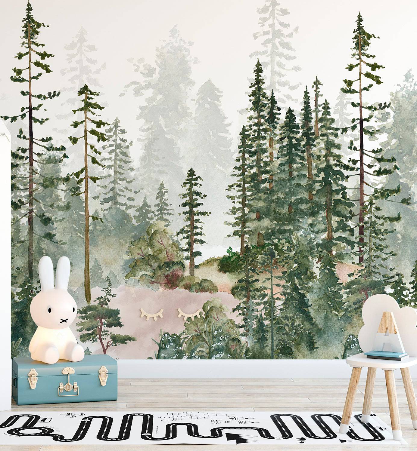 Pine Tree Kids Room Wallpaper