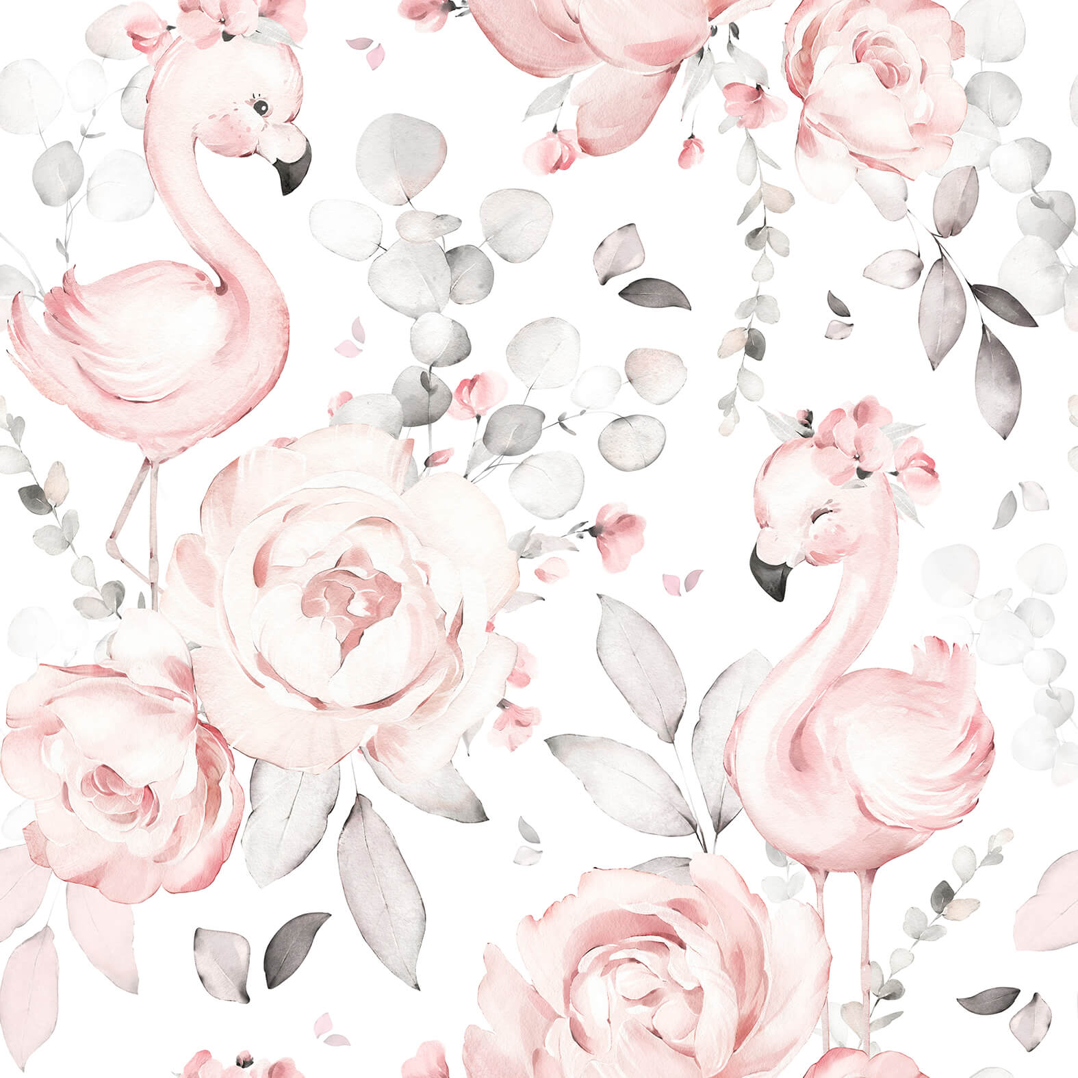 Watercolor Flamingo Wallpaper Online