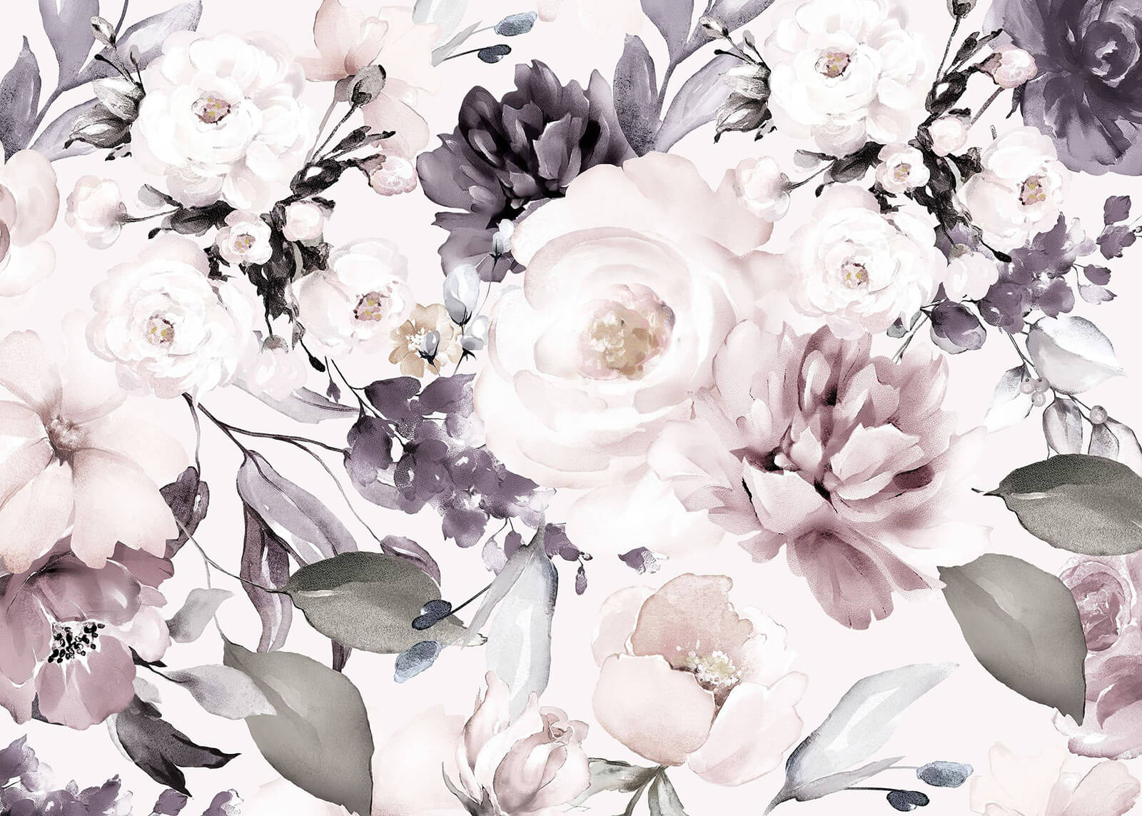 Large Peonies Floral Wallpaper for Wall