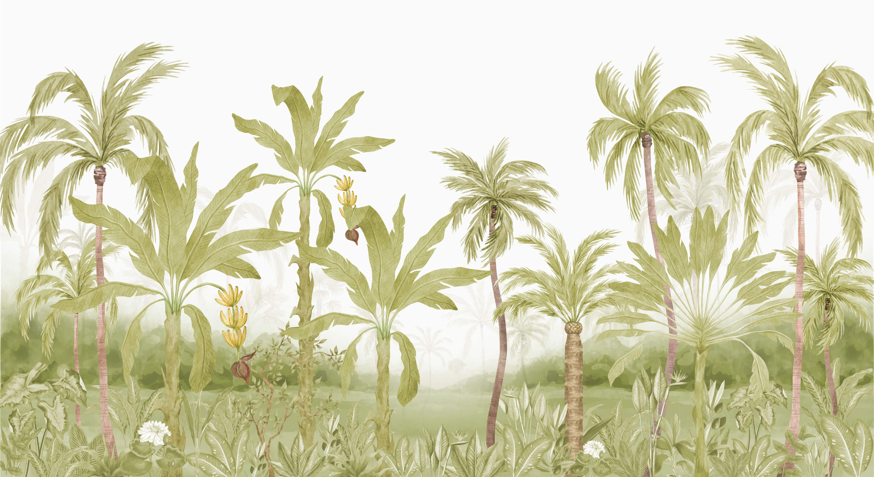 Green Forest Palm Wallpaper