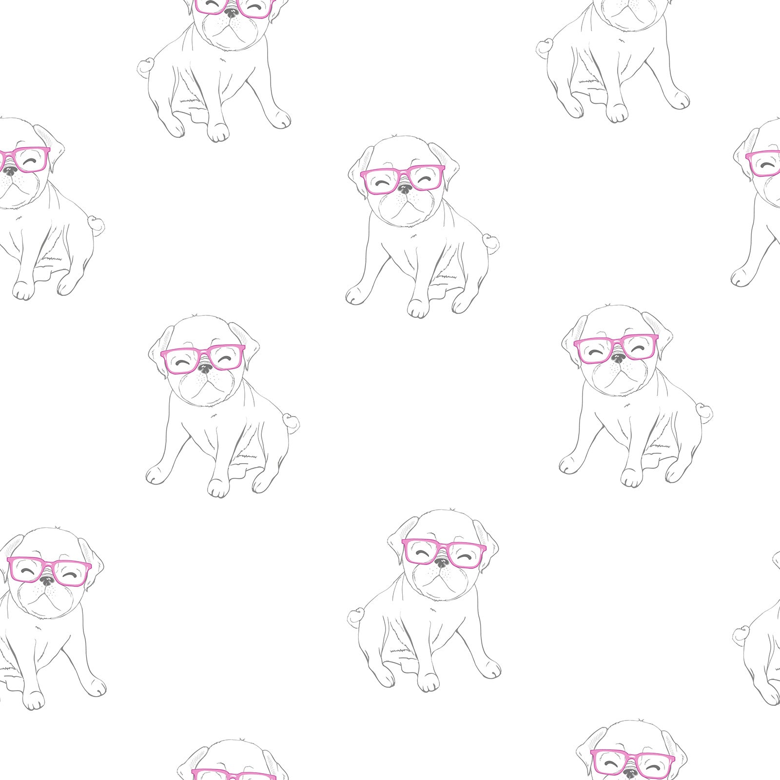 Line Sketch Dog Wallpaper