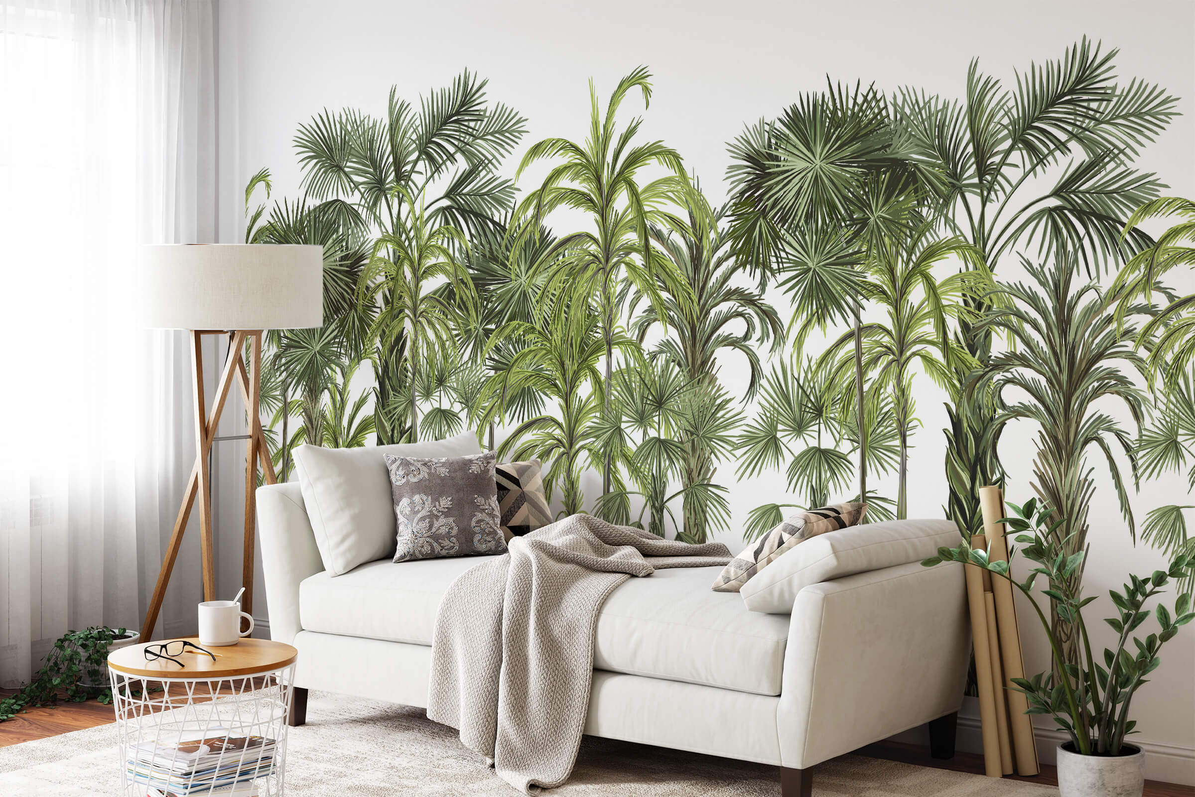 Palm Botanical Large Tree Wallpaper