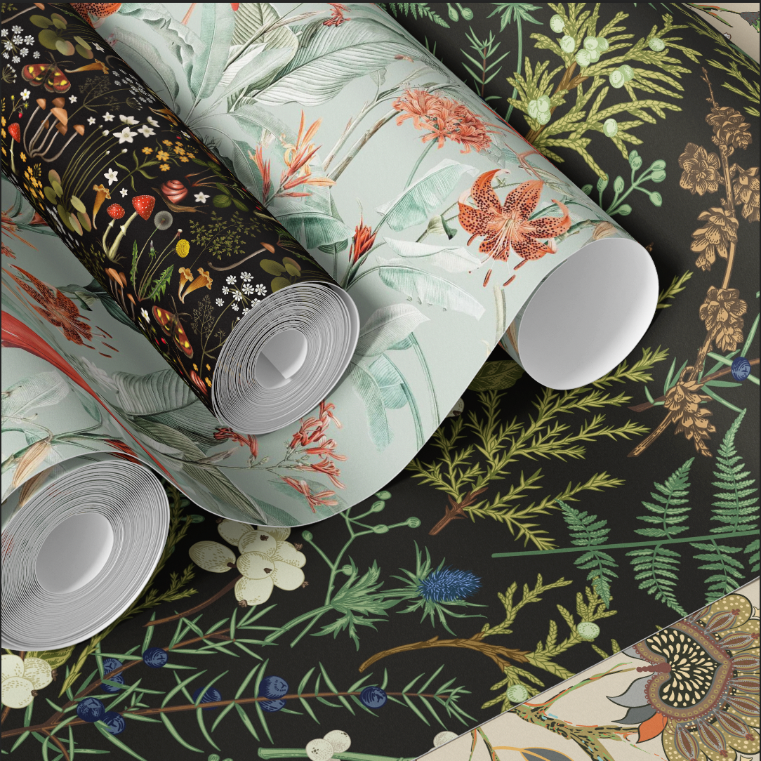 Designs for floral wallpapers