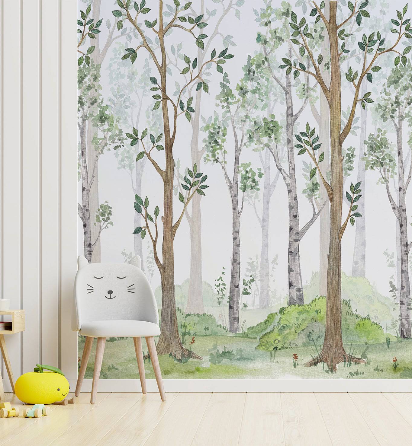 Woodland Forest Tree Kids Room Wallpaper