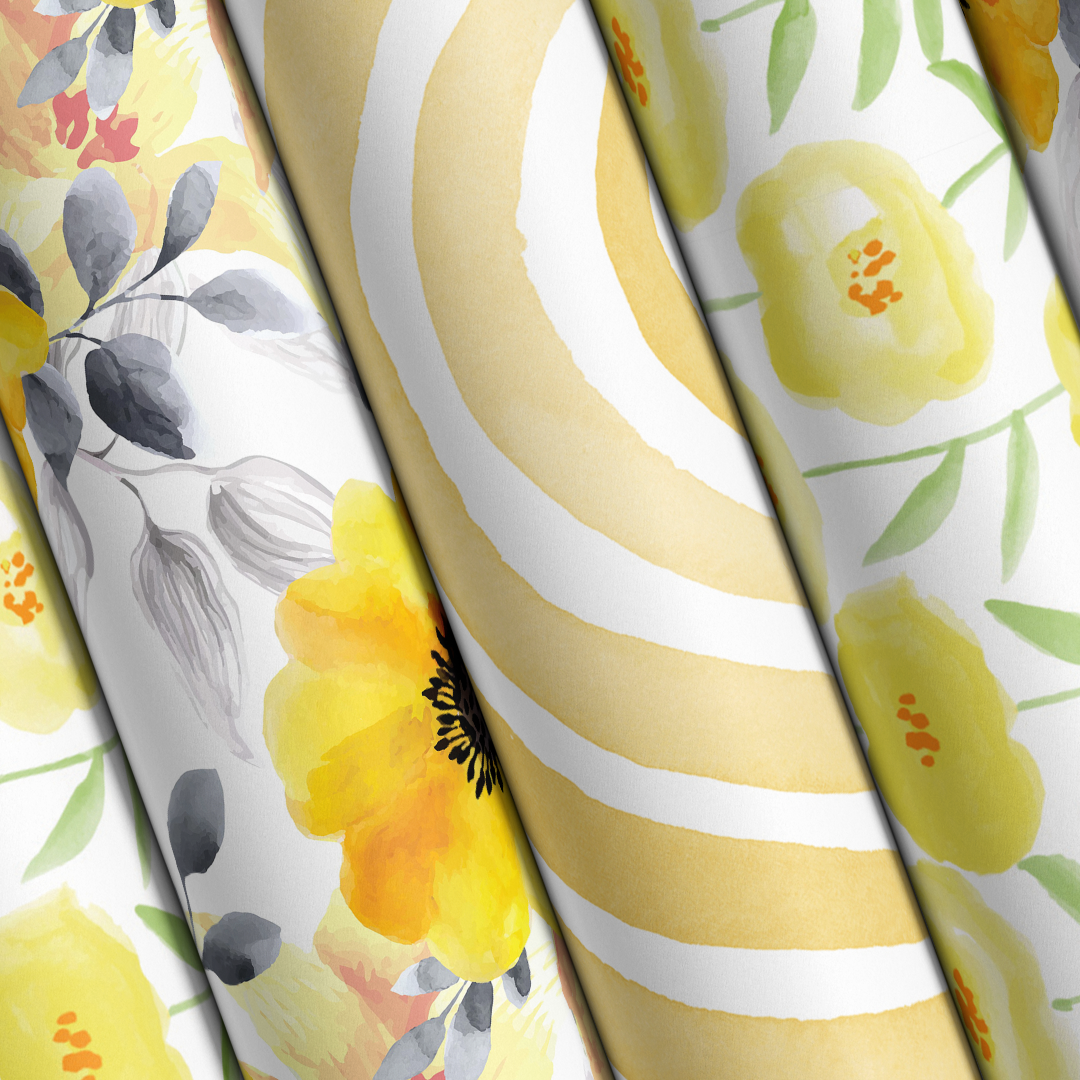 Yellow wallpaper with subtle textured pattern