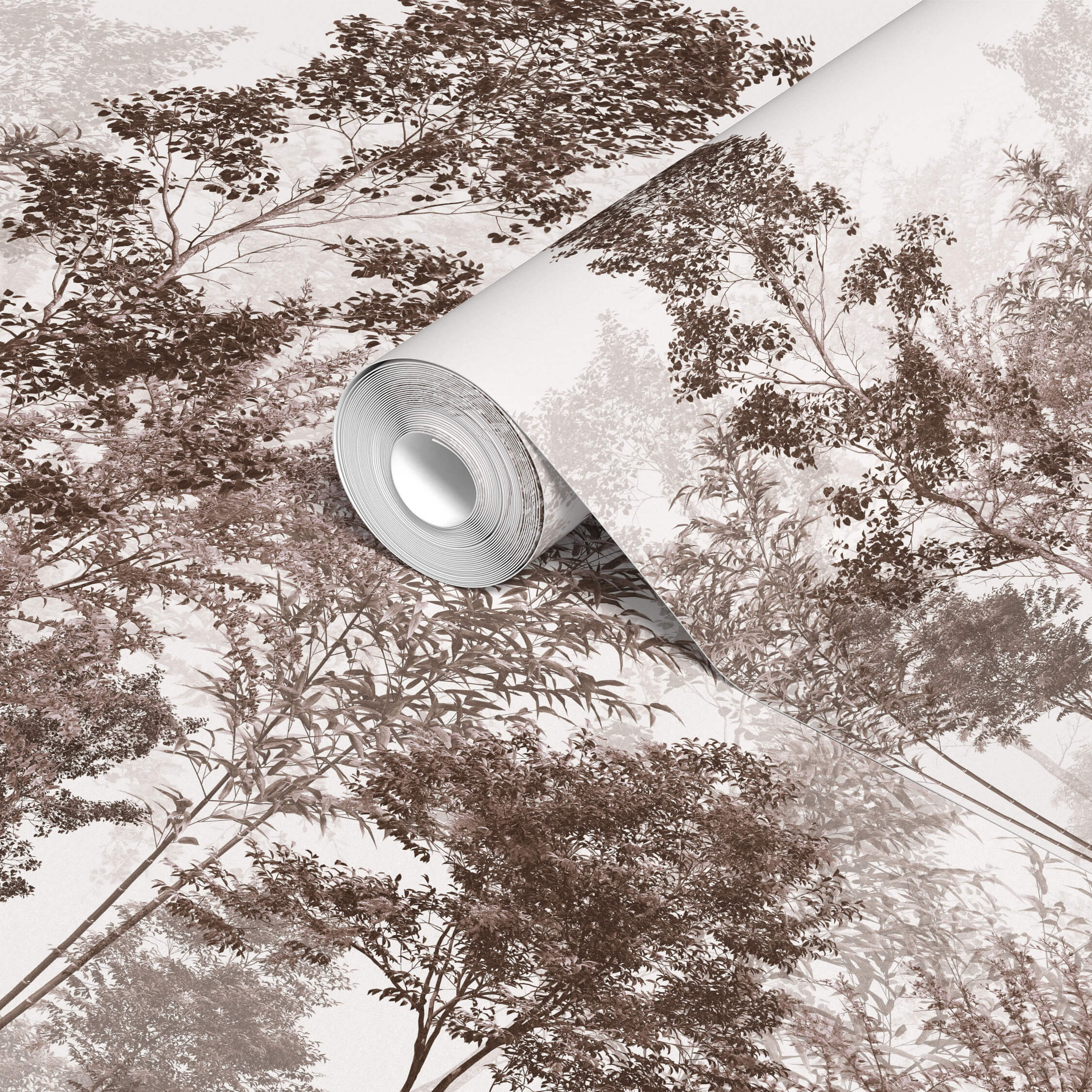 Brown wallpaper design for warm, cozy interiors