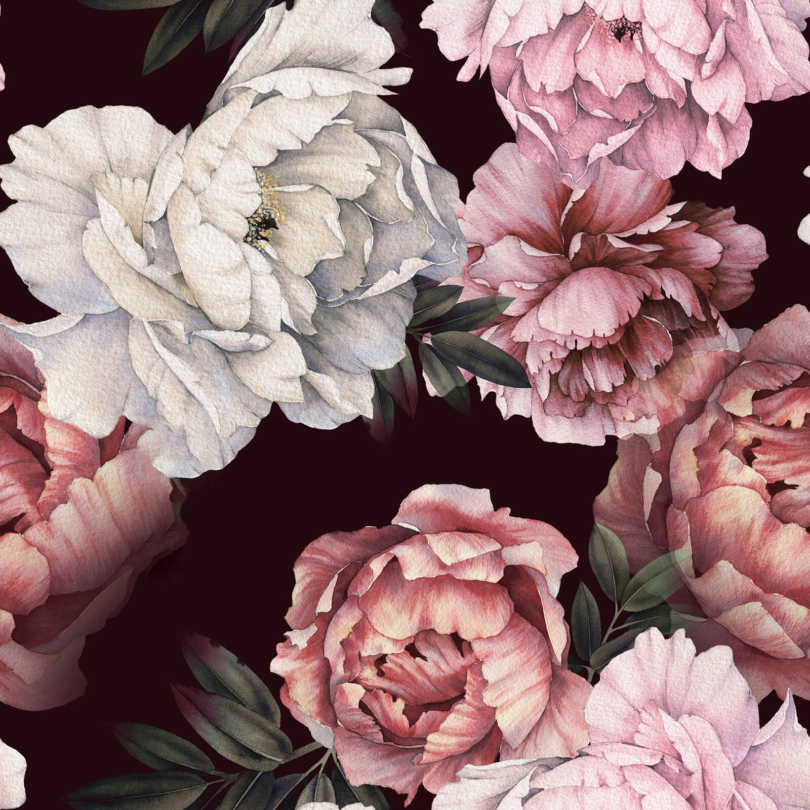 Dark vintage wallpaper for bedroom