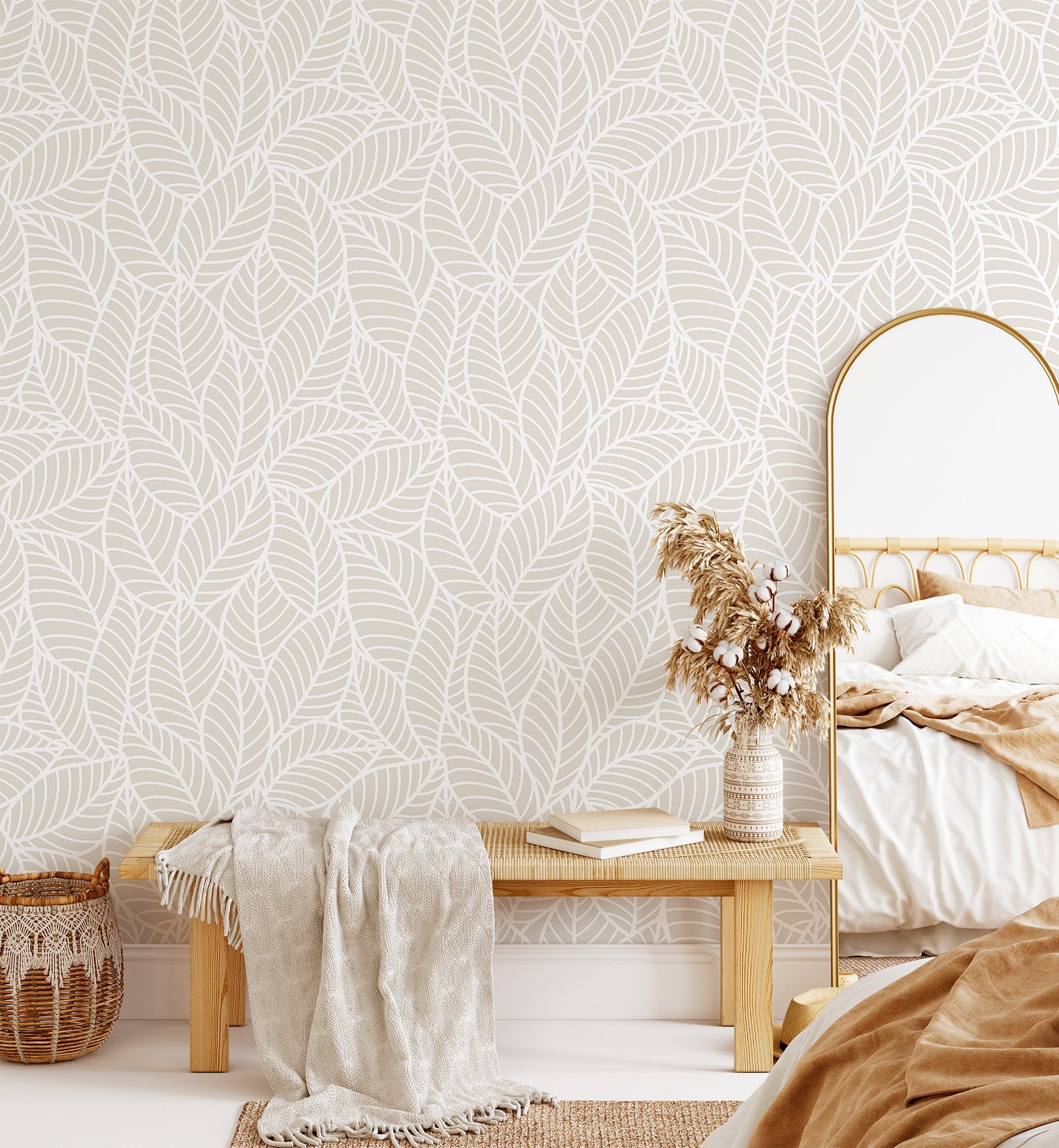 Tropical Scandinavian Style Wallpaper