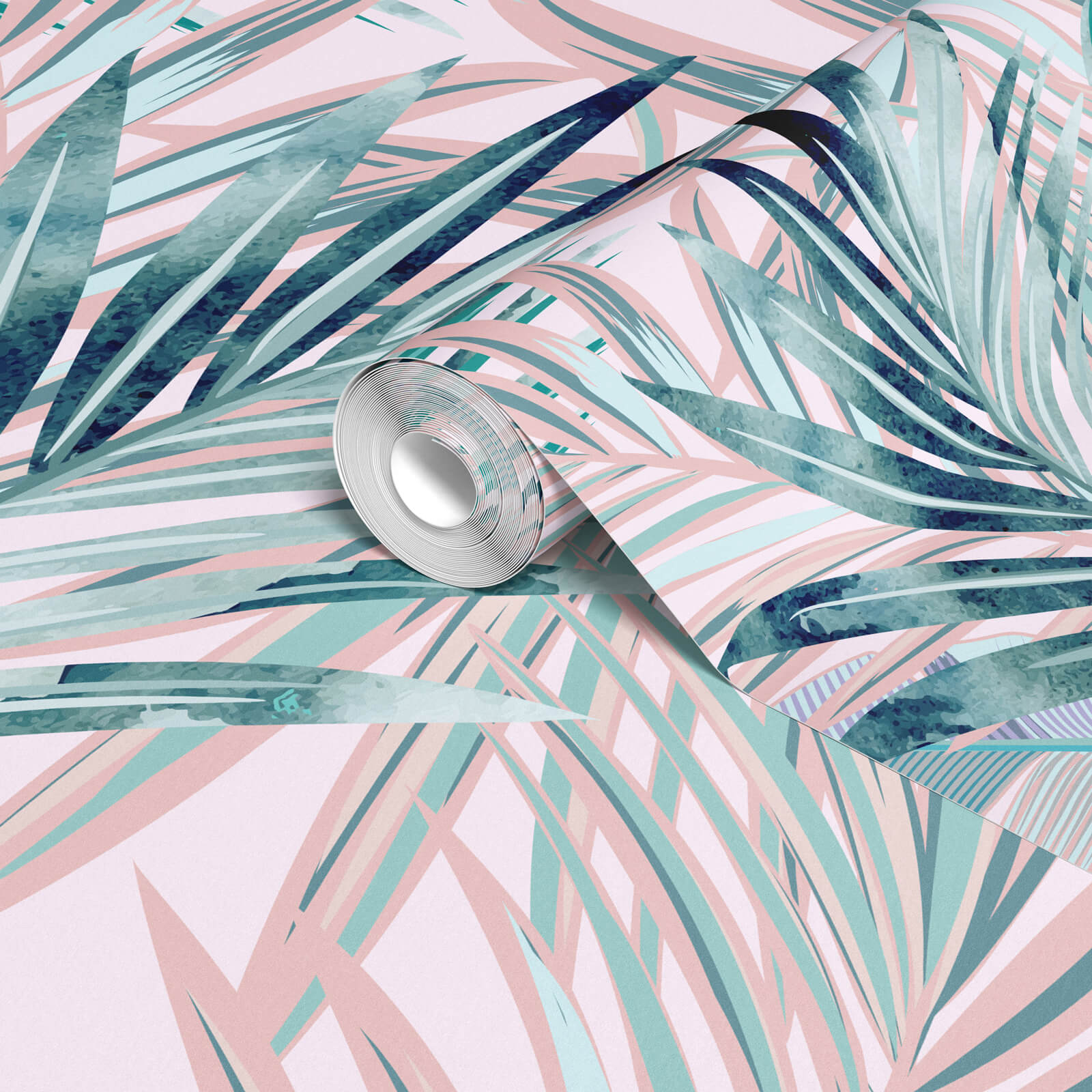 Modern Beautiful Palm Leaf Wallpaper