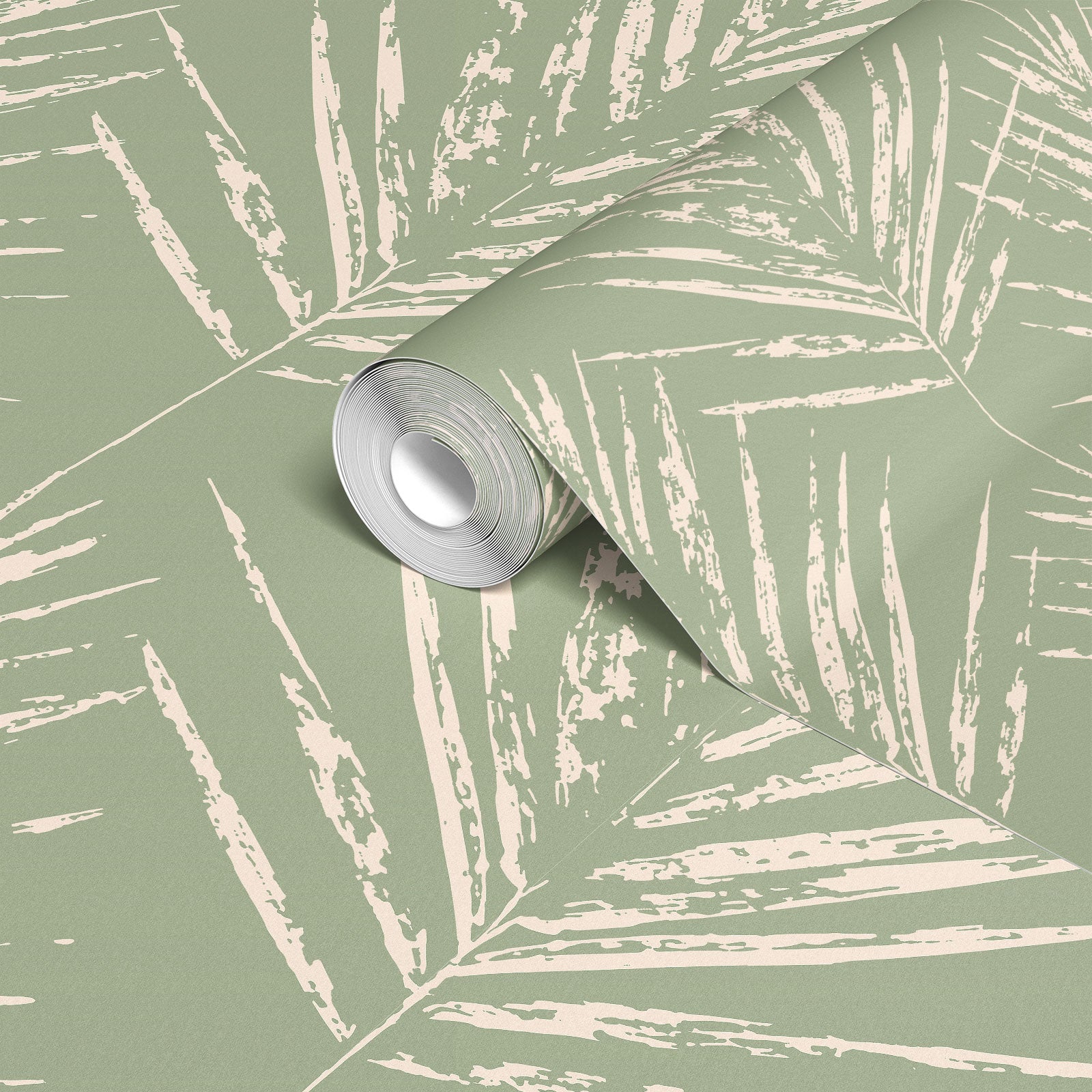 Scandinavian Tropical Leaf Soft Minimal Pattern Wallpaper