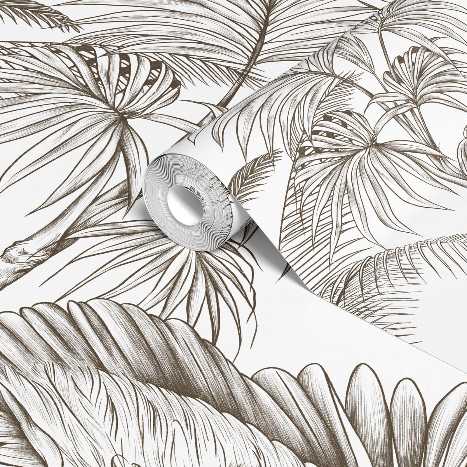 Tropical Crane Bird Forest Wallpaper