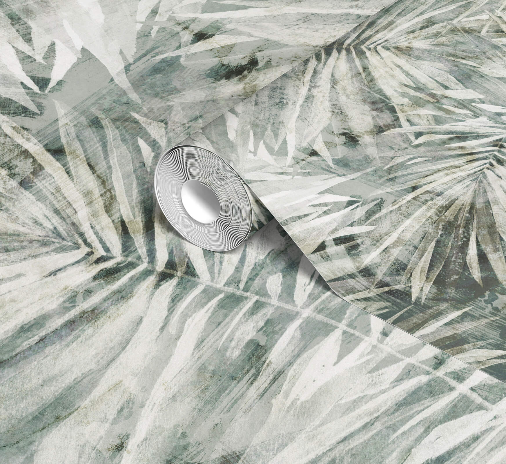 Hand Painted Palm Wallpaper