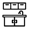 Kitchen wallpaper design icon by Walltrendz
