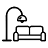 Living room wallpaper design icon