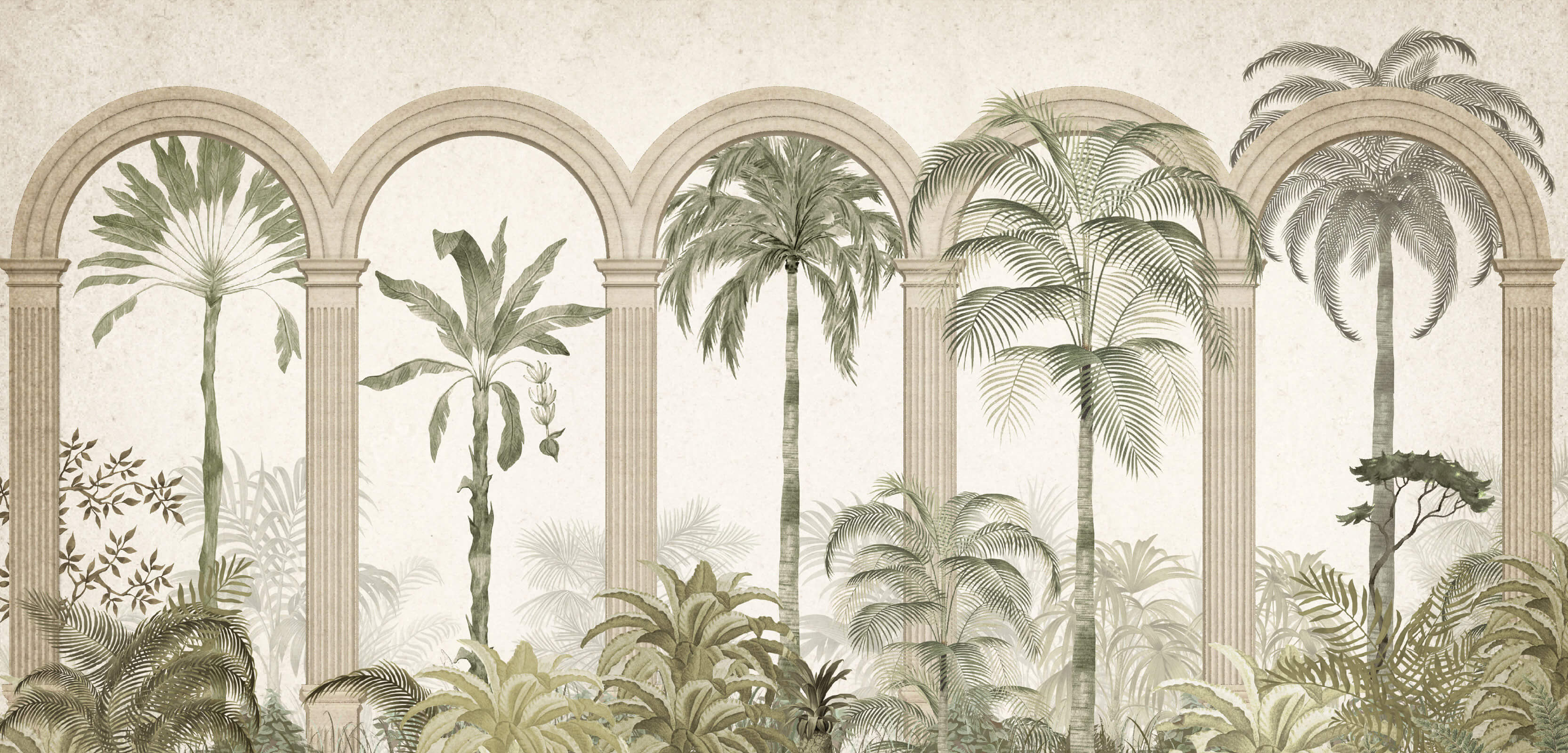 Tropical Arch Mural Wallpaper