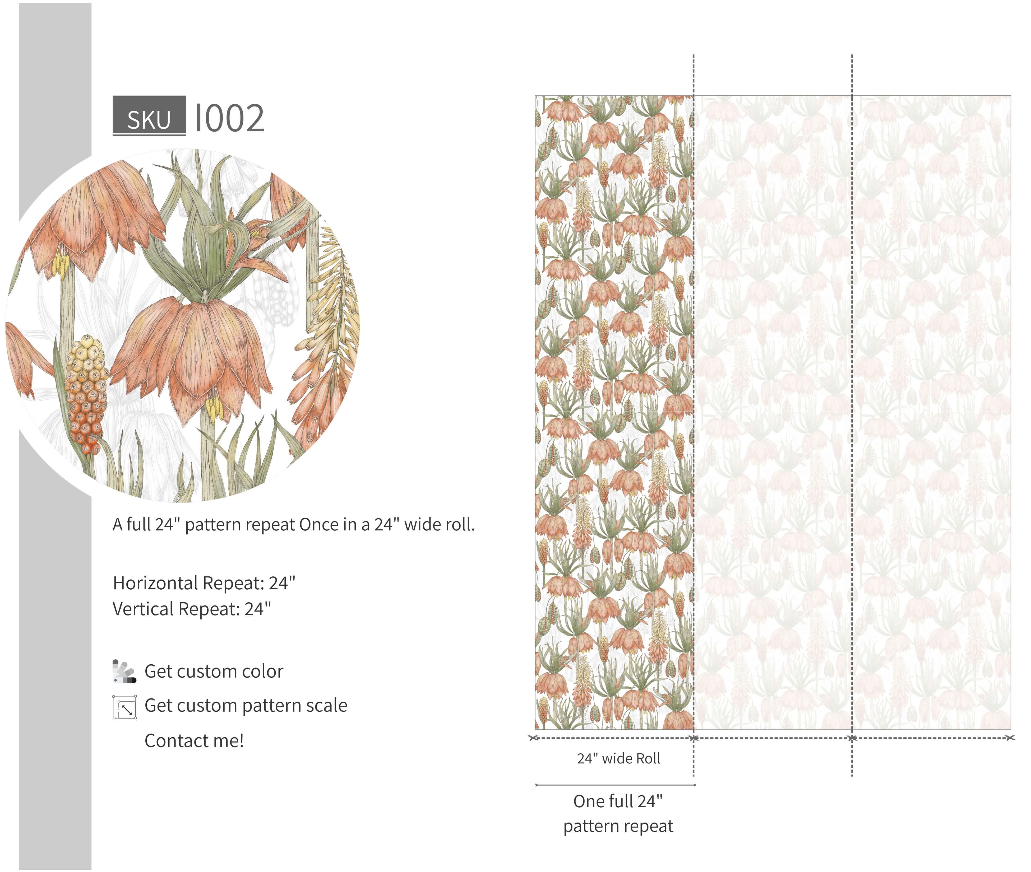 Watercolor Exotic Flowers Wallpaper